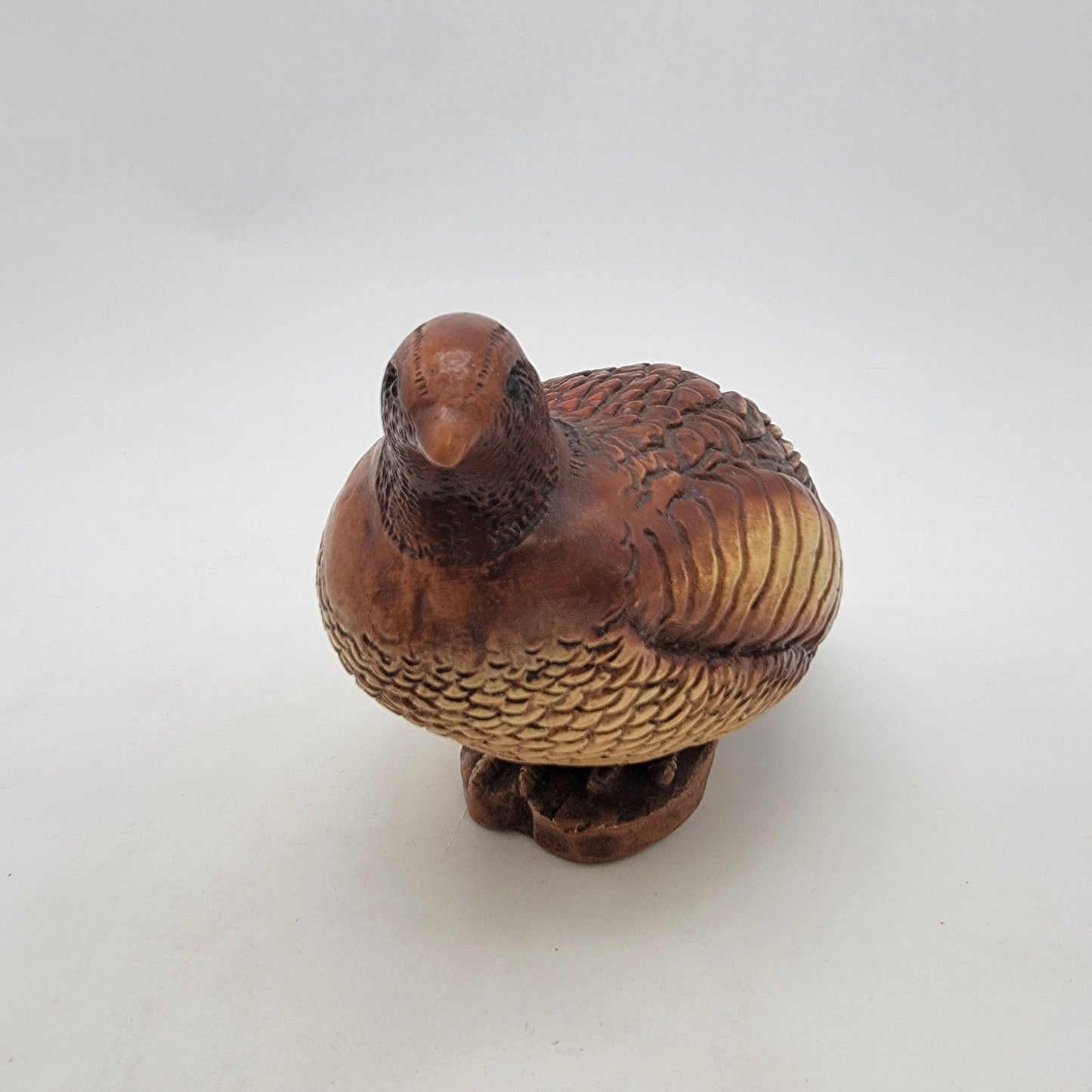 Vintage 1966 Progressive Art Products Set Of 3 Chalkware Quail Bird Sculptures