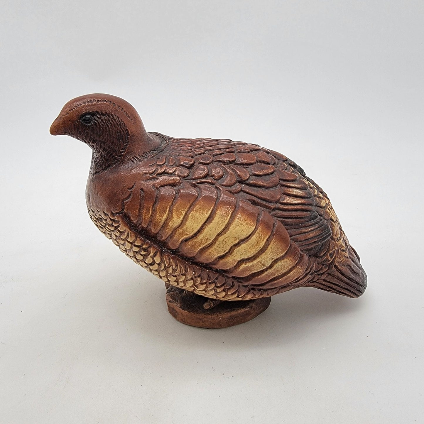 Vintage 1966 Progressive Art Products Set Of 3 Chalkware Quail Bird Sculptures