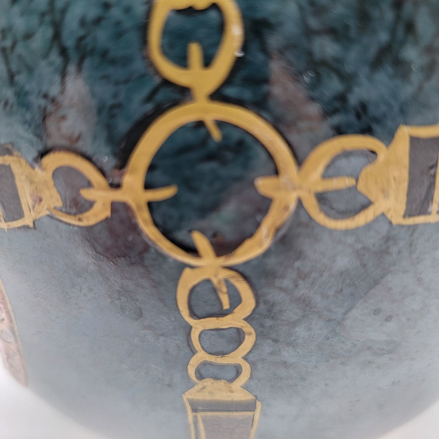 Large Vintage WBI Equestrian Porcelain Ginger Jar With Lid Featuring Horseback Riders