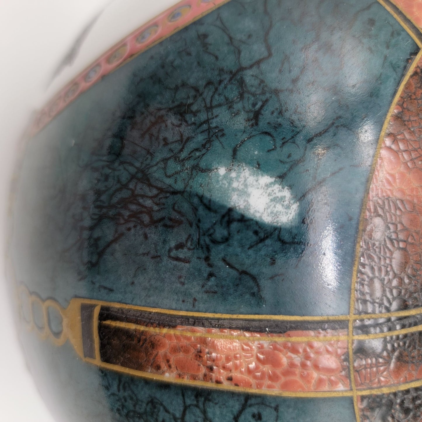 Large Vintage WBI Equestrian Porcelain Ginger Jar With Lid Featuring Horseback Riders