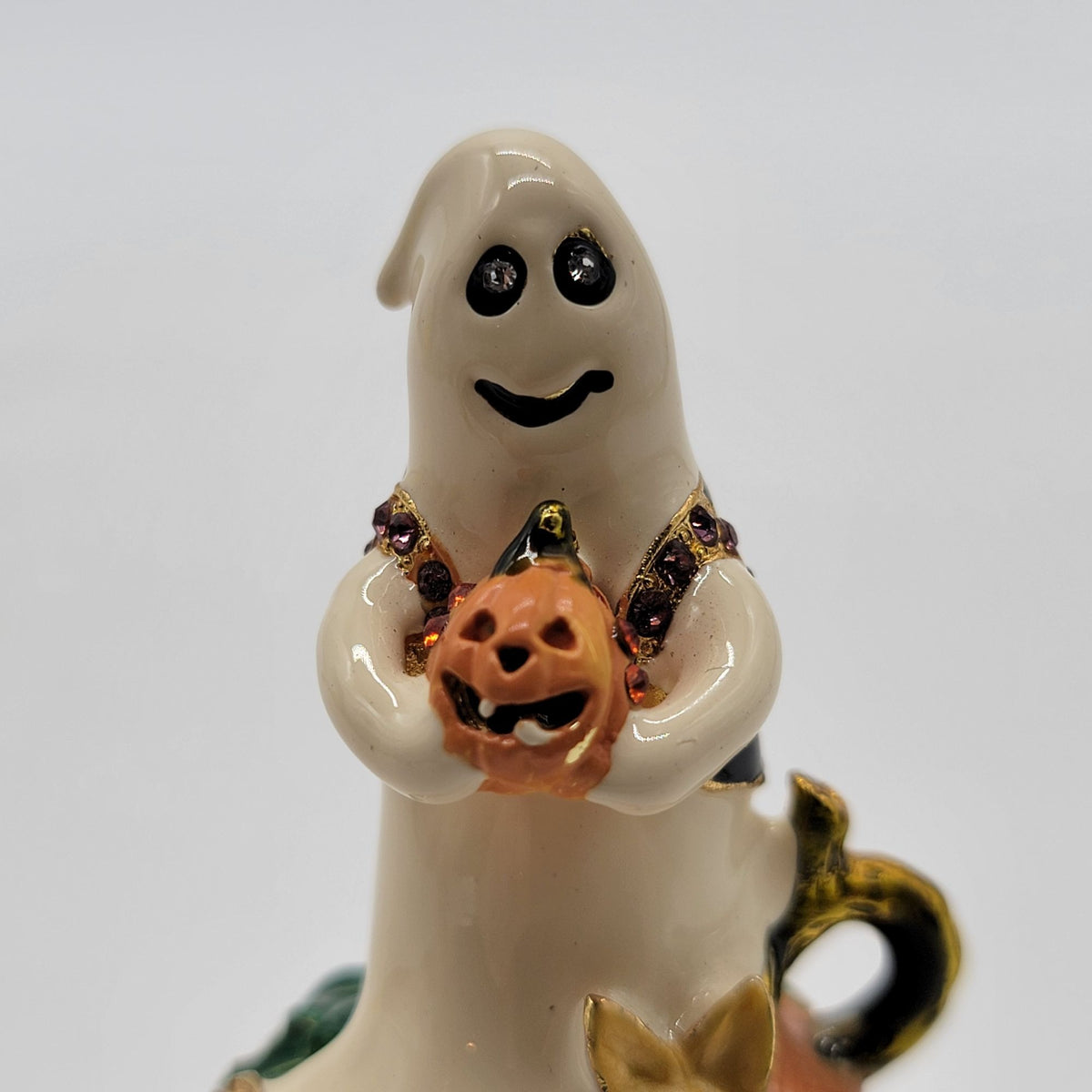 Artform Halloween Ghost Pumpkin Trinket Box