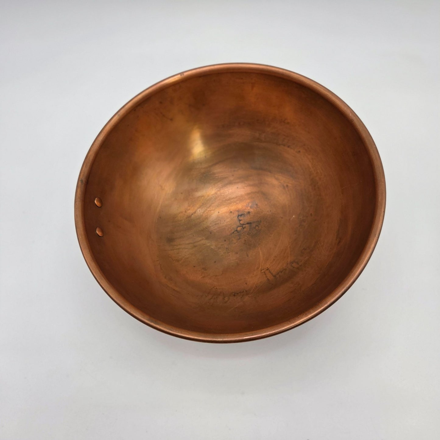 Vintage Atlas Metal Spinning Co Copper Mixing Bowl
