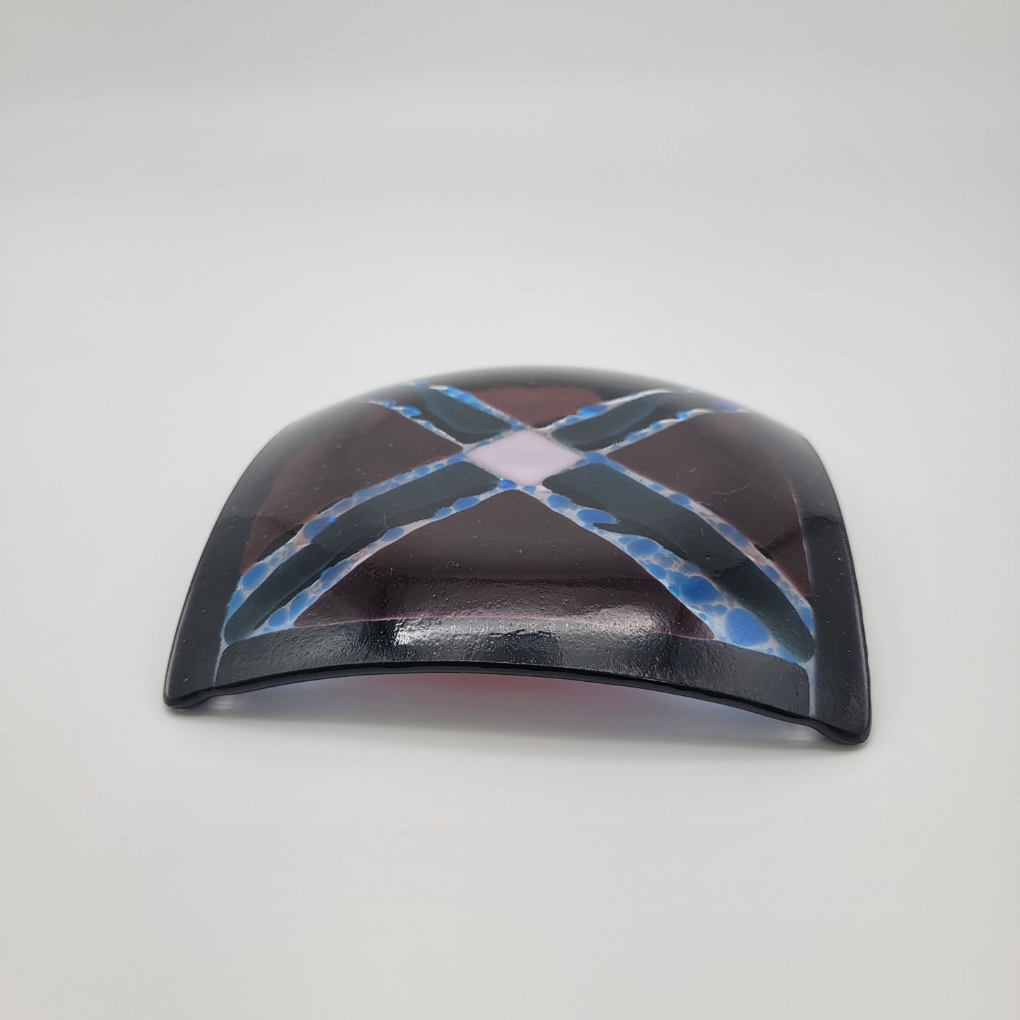 Fused Glass Square Dish Kaleidoscope Pattern