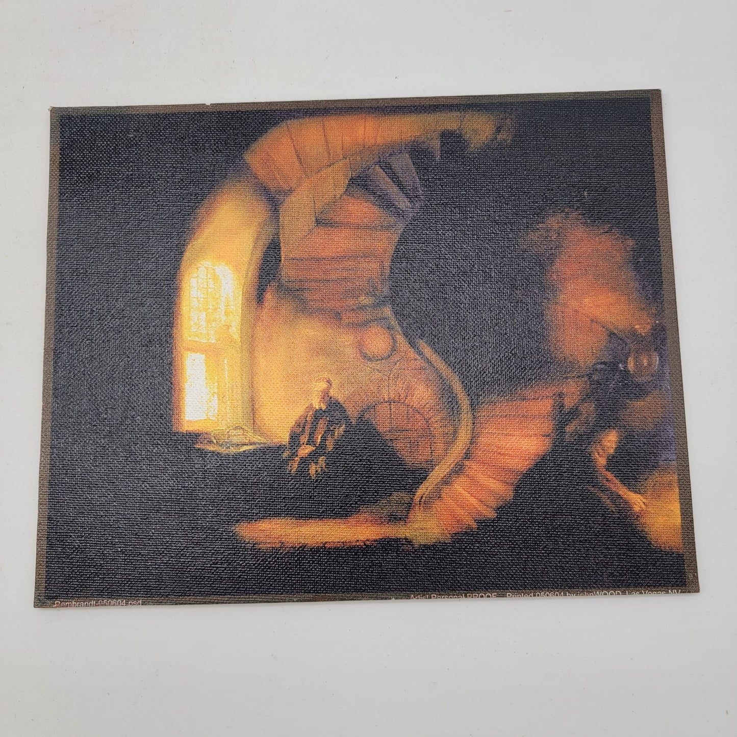 Giclee Print On Canvas Claybord "Philosopher In Meditation" By John Wood 2004