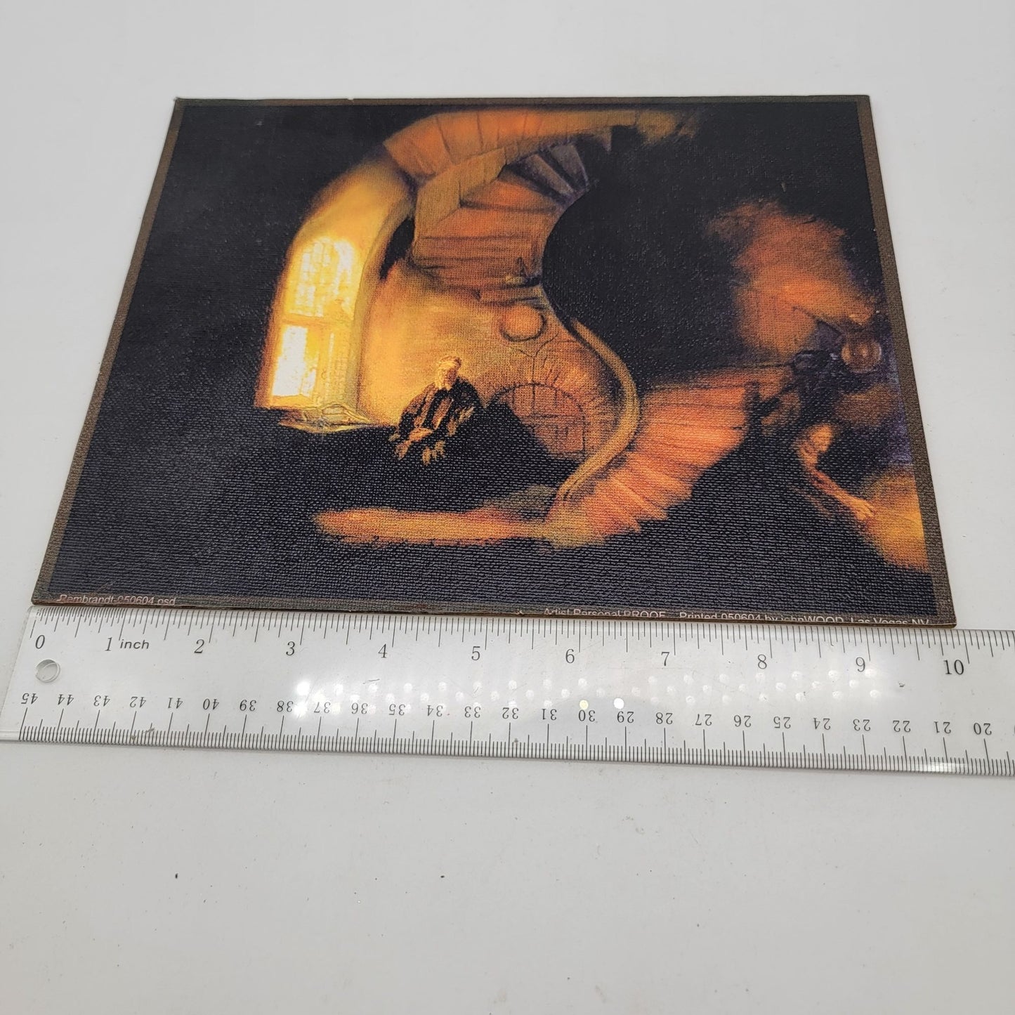 Giclee Print On Canvas Claybord "Philosopher In Meditation" By John Wood 2004