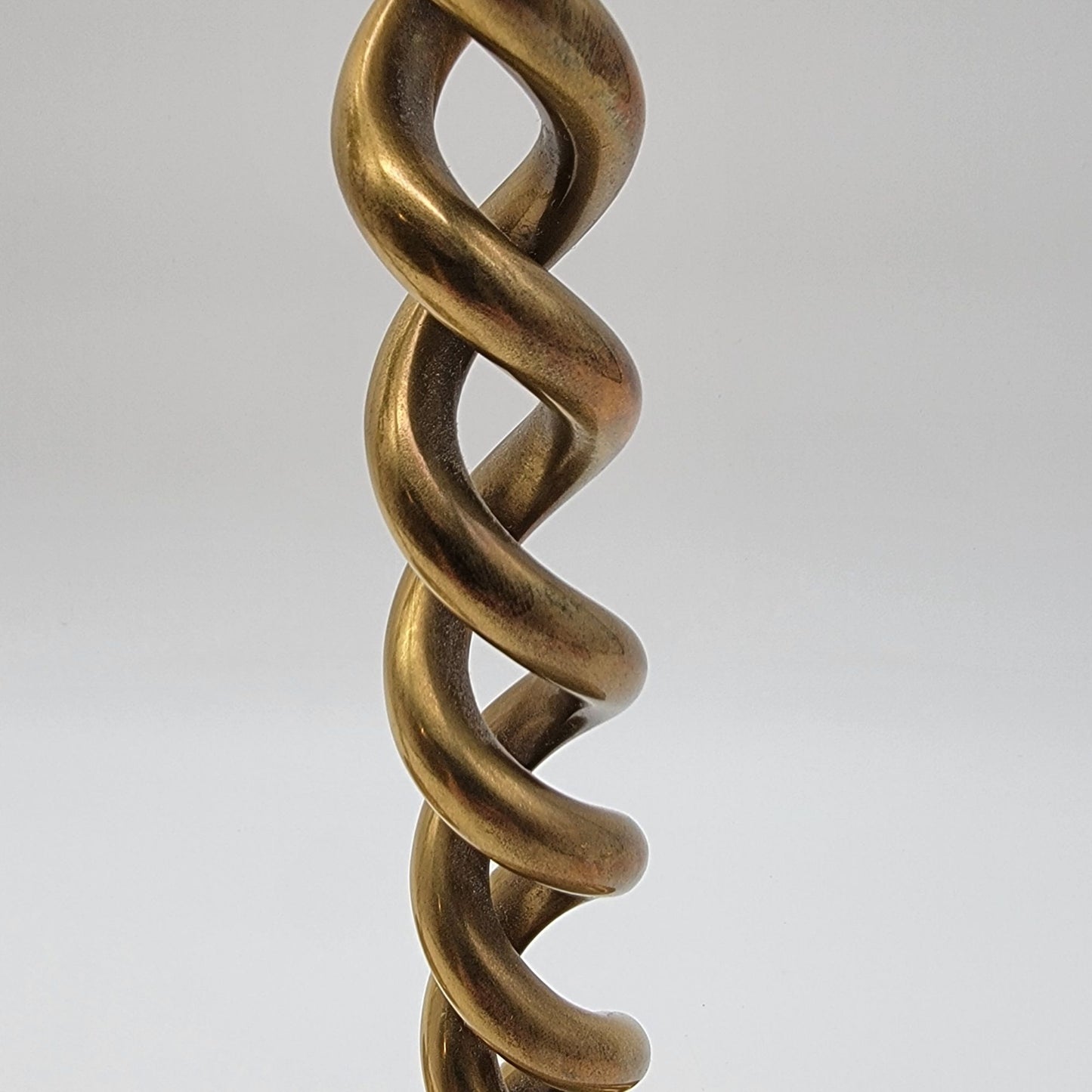 Pair Of Vintage Brass Barley Twist Candlesticks 13"