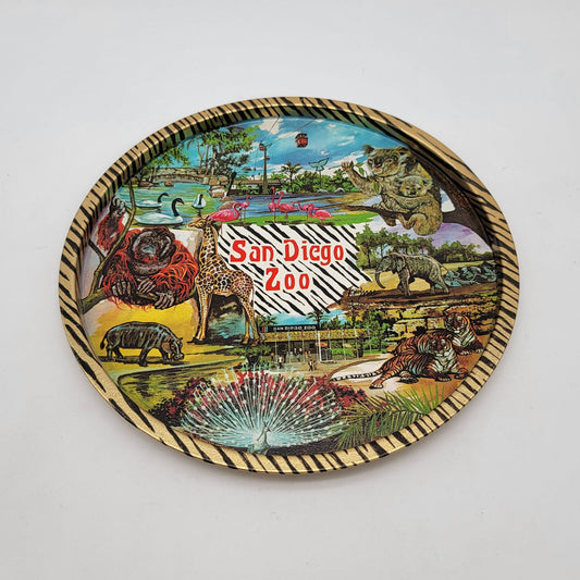 Vintage San Diego Zoo Tin Souvenir Serving Tray