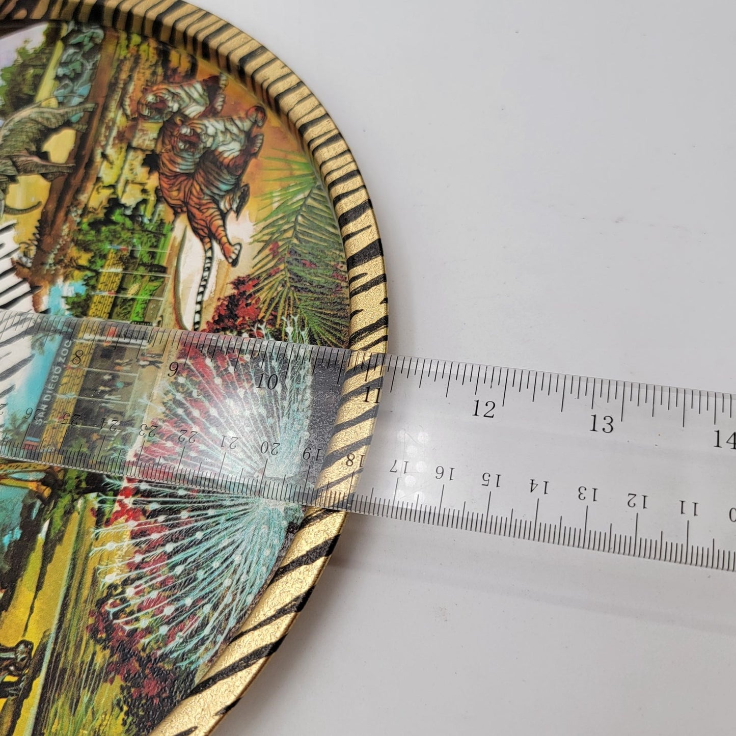 Vintage San Diego Zoo Tin Souvenir Serving Tray