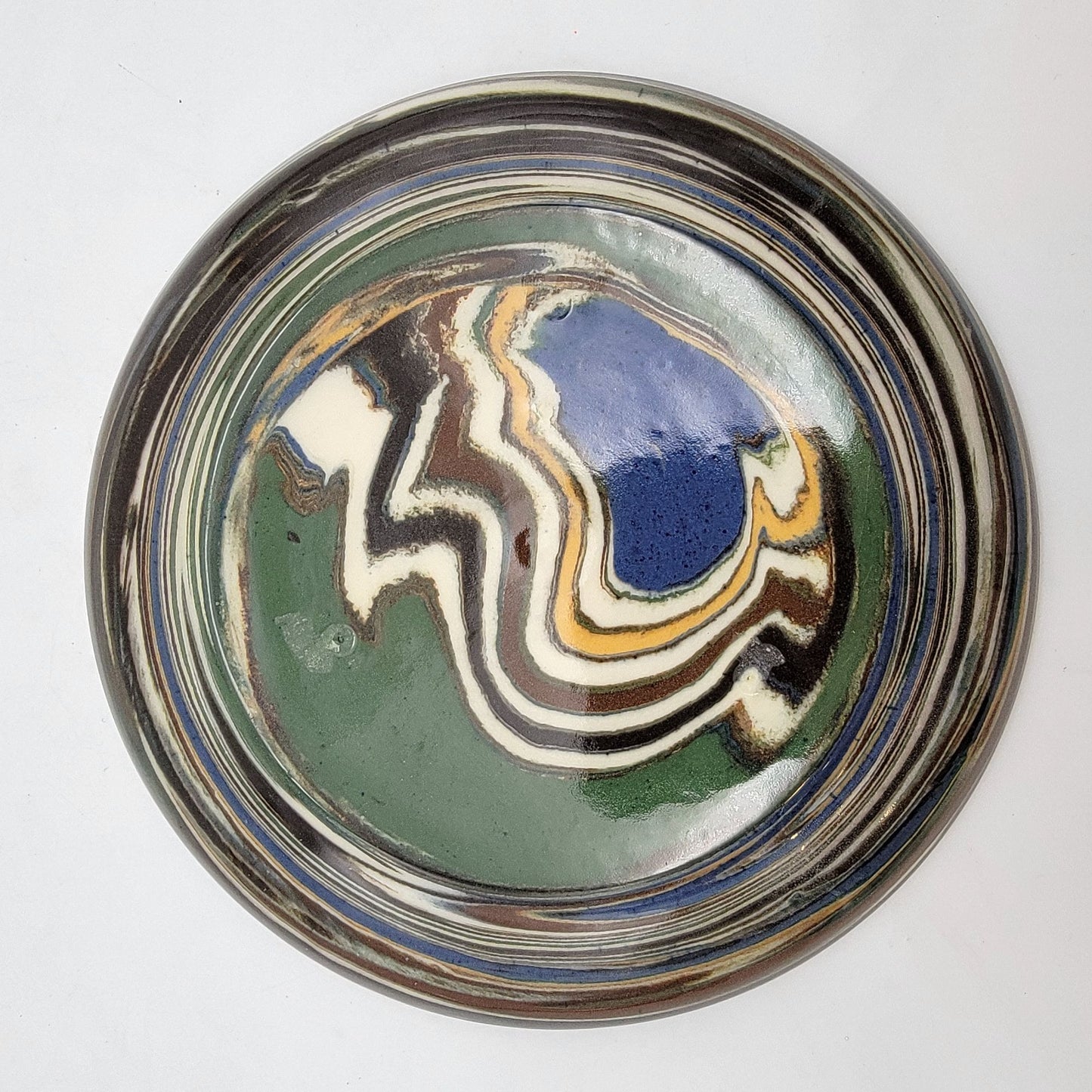 Desert Sands Pottery Earthy Swirl Clay Plate