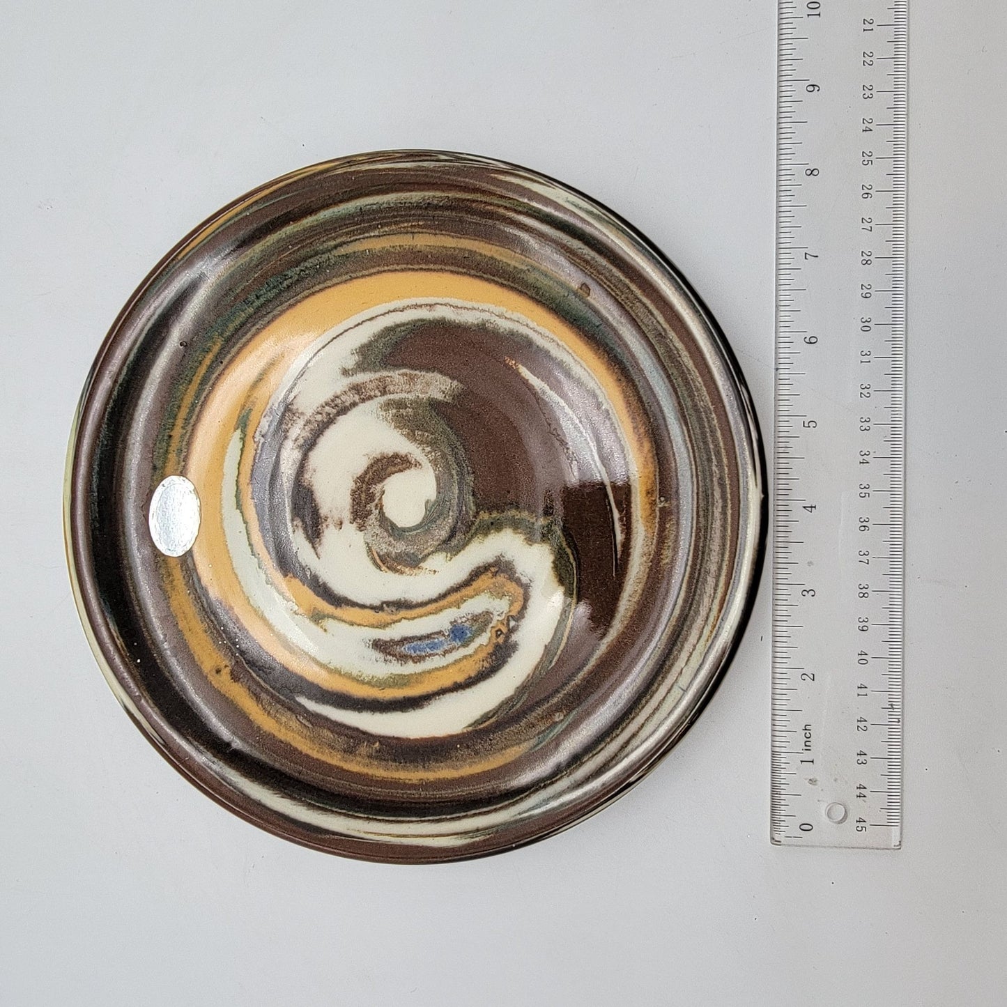 Desert Sands Pottery Earthy Swirl Clay Plate