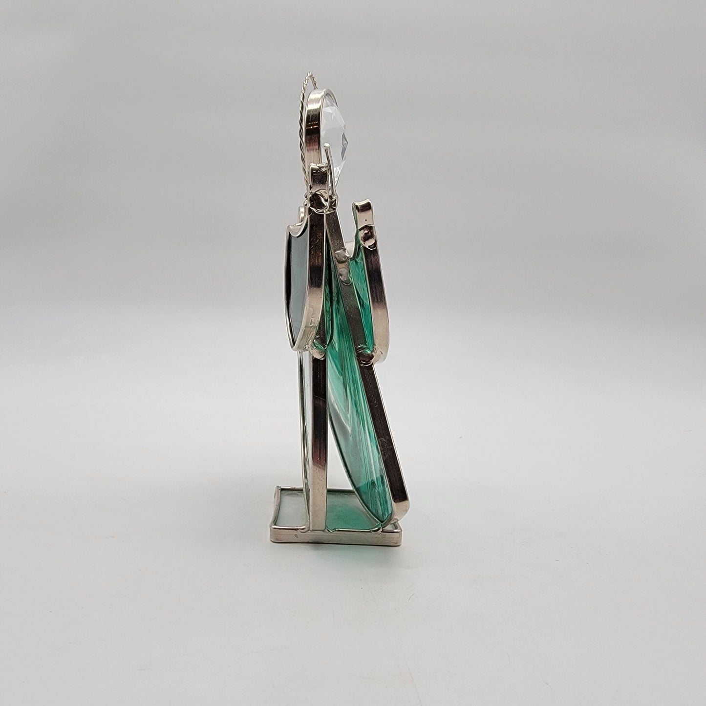 Stained Glass Angel Playing the Flute Sculpture