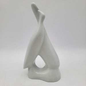 Naaman Israel Abstract White Porcelain Dove Sculpture