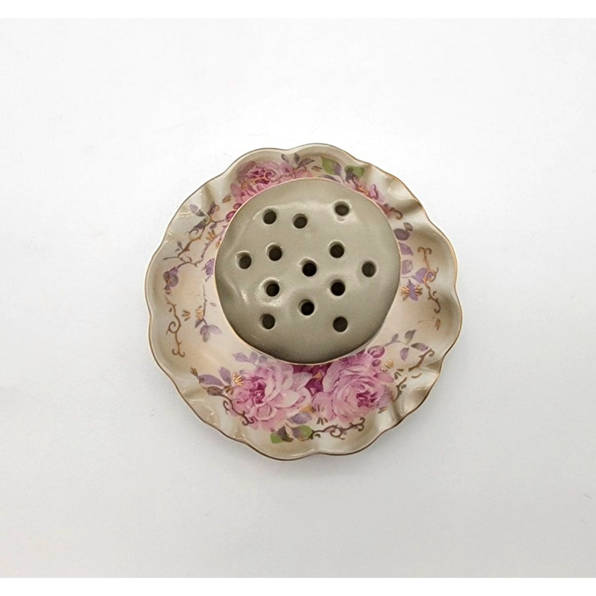 Antique RS Prussia Porcelain Hatpin Holder