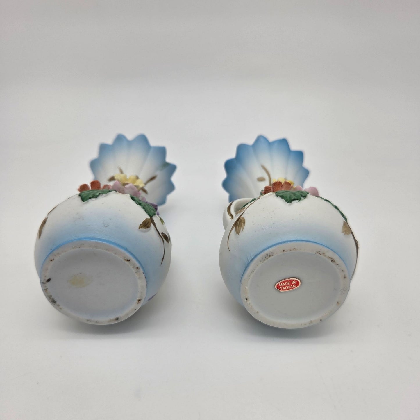 Pair Of Vintage Porcelain Miniature Bud Vases