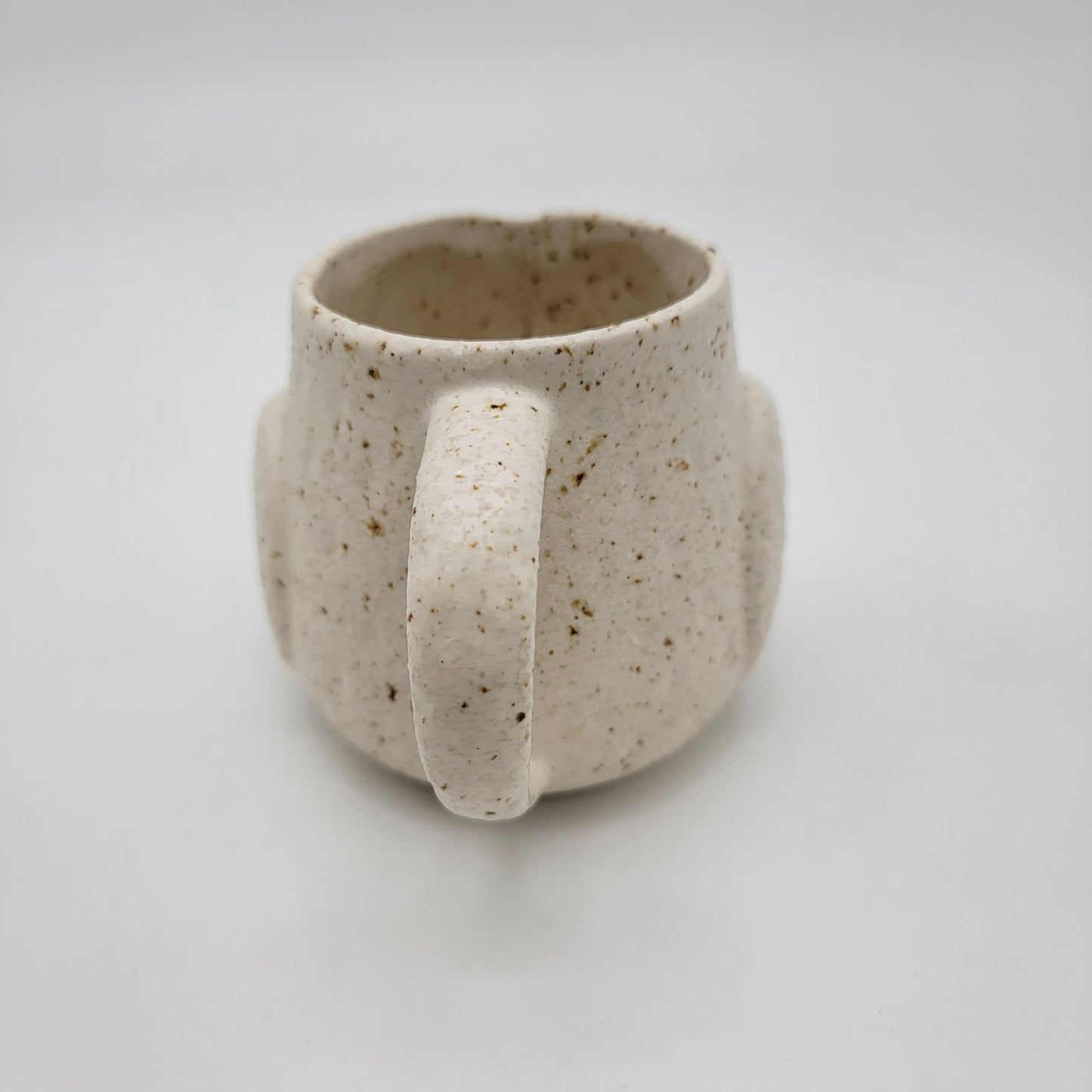 Japanese Mino Ware Pottery 3-D Owl Yunomi Tea Cup