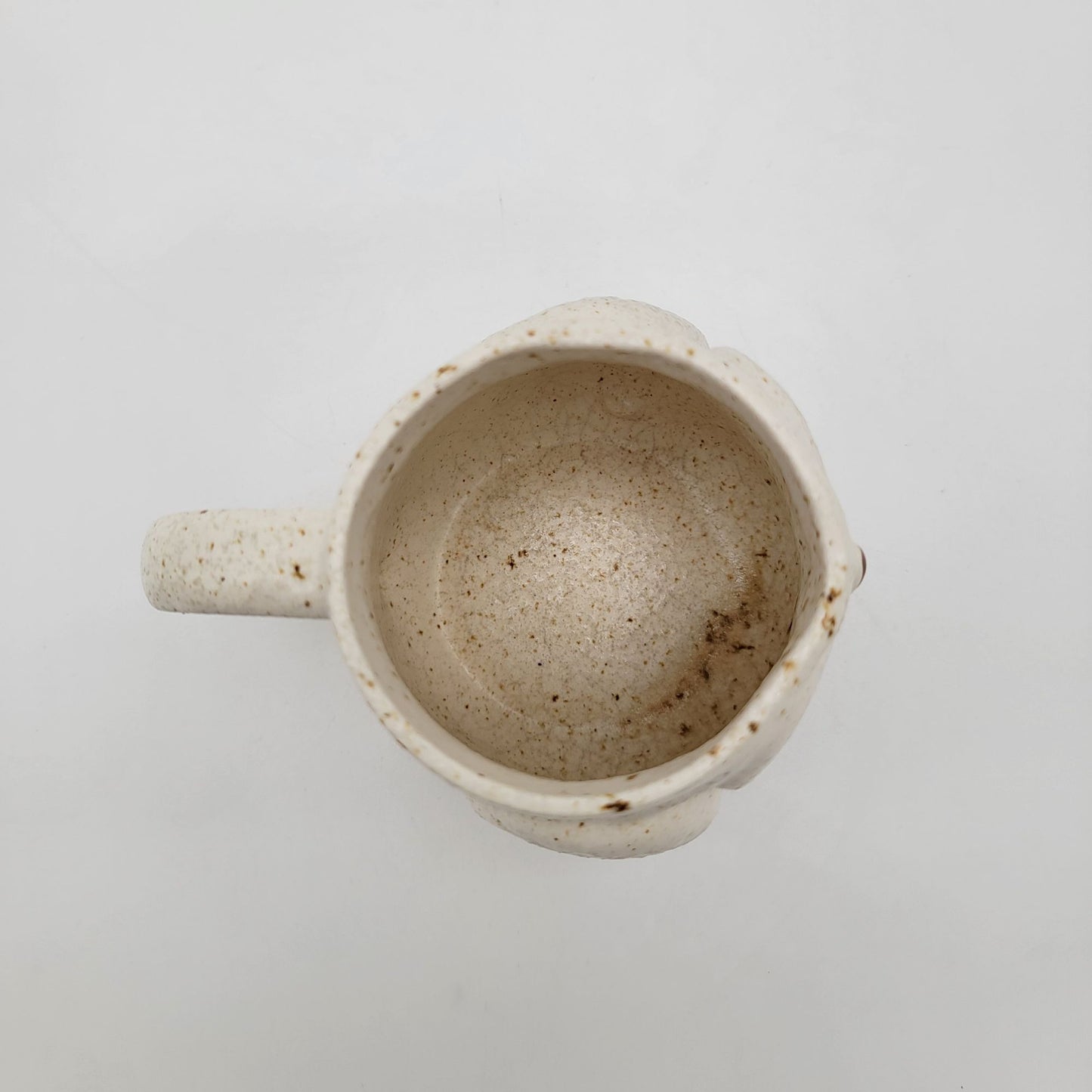 Japanese Mino Ware Pottery 3-D Owl Yunomi Tea Cup