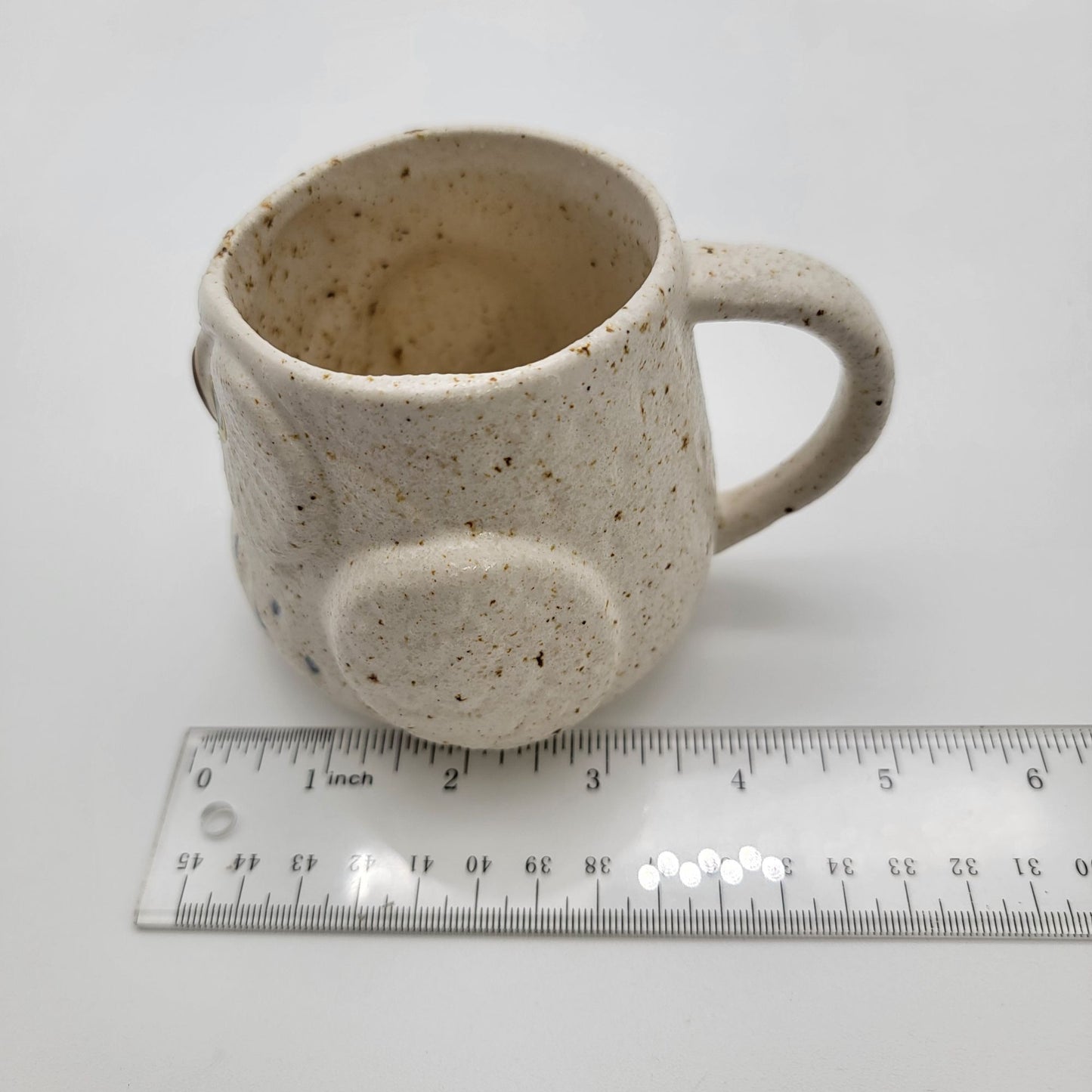 Japanese Mino Ware Pottery 3-D Owl Yunomi Tea Cup