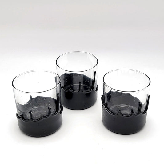 The Gentlemans Glassware Hand Dipped Whiskey Glass Set Of 3