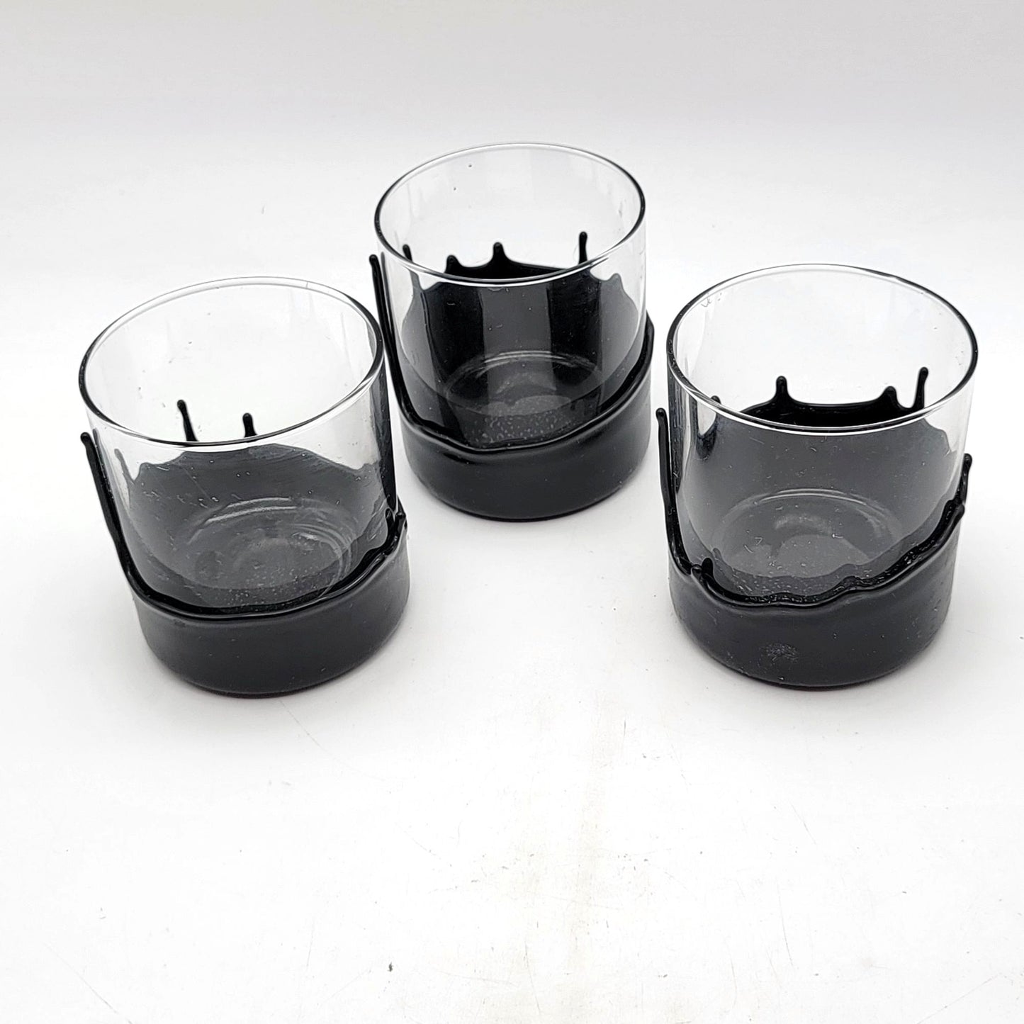 The Gentlemans Glassware Hand Dipped Whiskey Glass Set Of 3