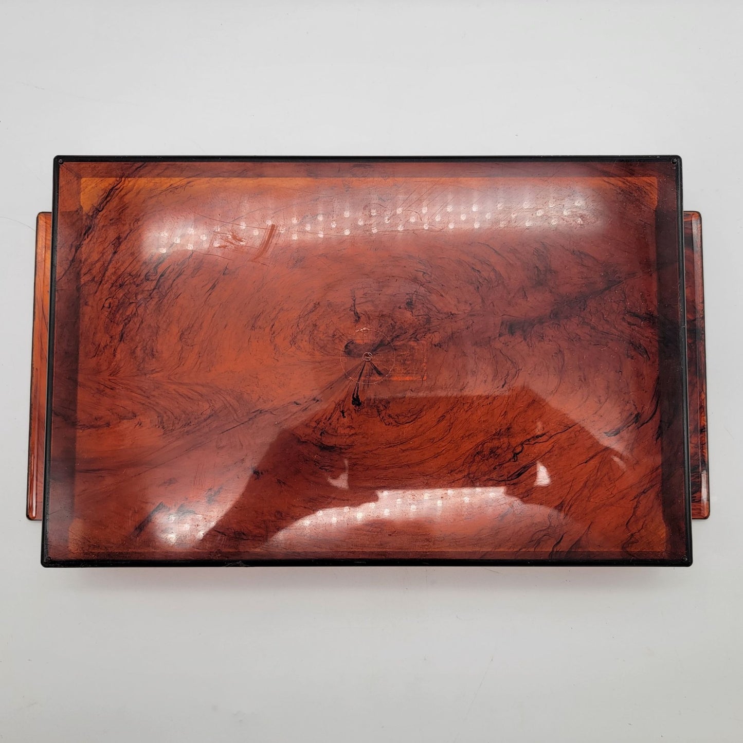 Hollywood Regency Faux Tortoiseshell Lucite Serving Tray