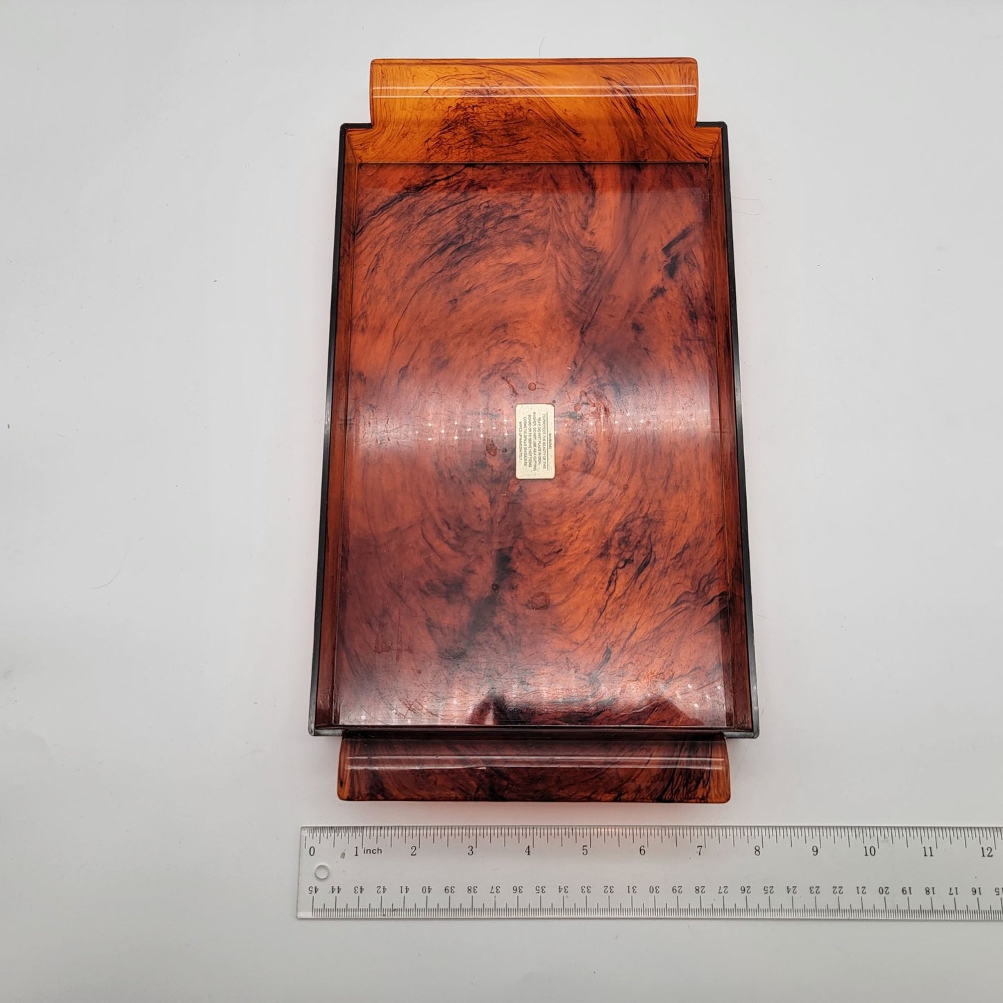 Hollywood Regency Faux Tortoiseshell Lucite Serving Tray