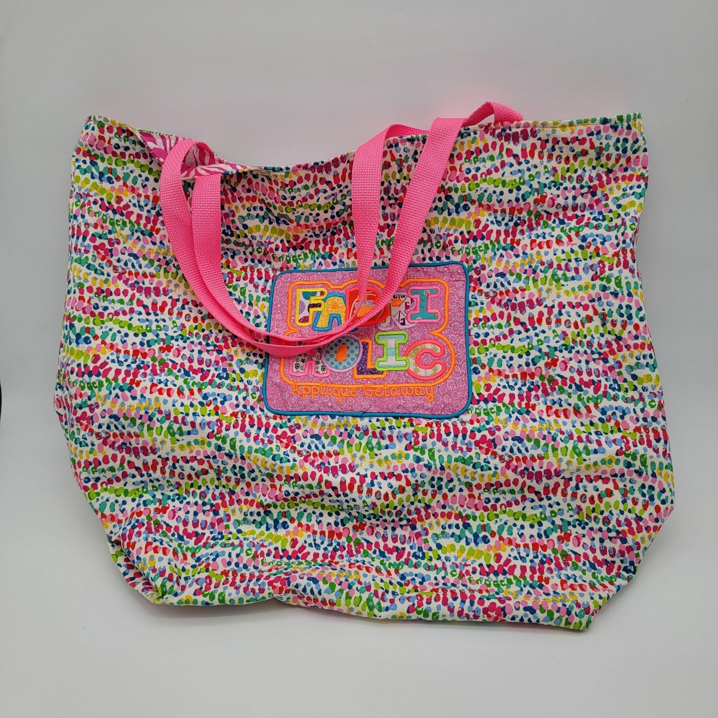 Fabriholic Applique Getaway Handmade Colorful Tote Bag