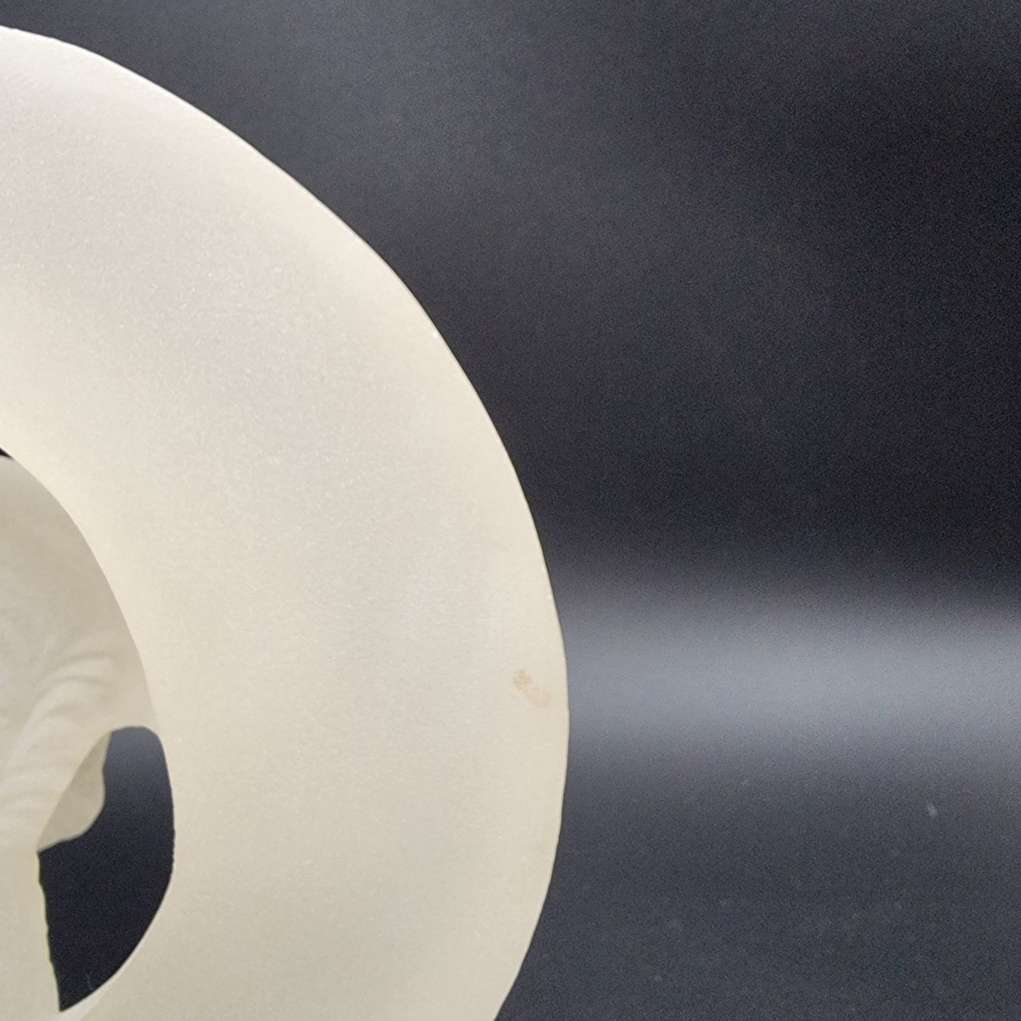 Vintage Frosted Lucite Geese In Flight Moon Sculpture With Clear Base