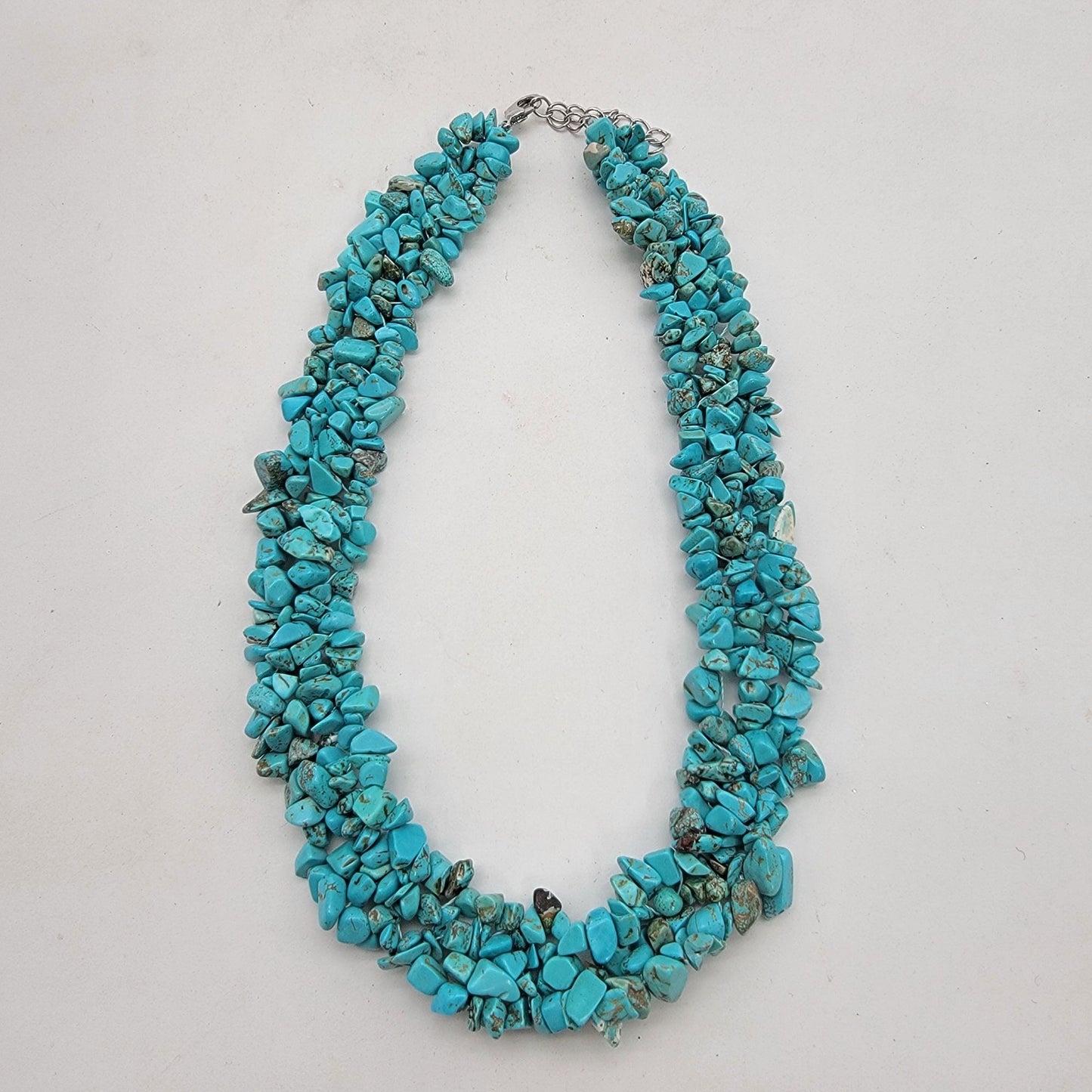 Mosaic Strand Turquoise Chunky Chip Necklace