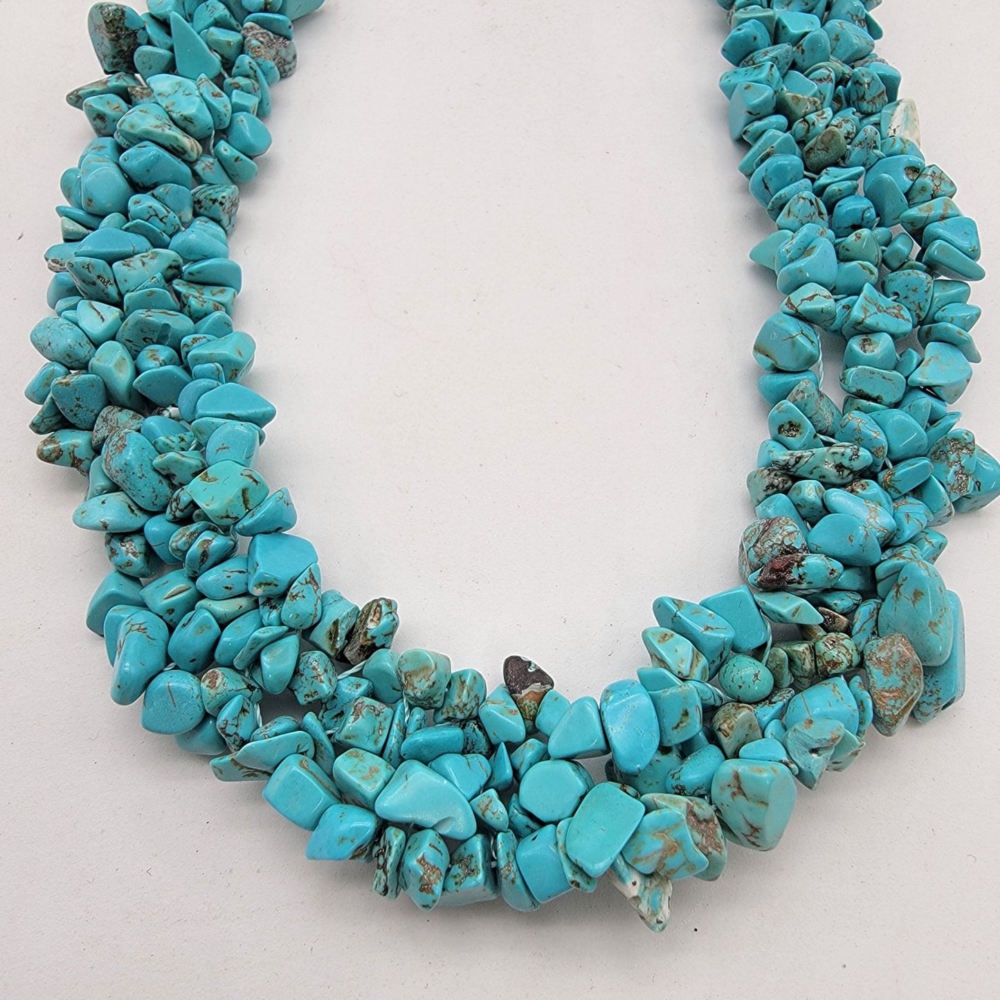 Mosaic Strand Turquoise Chunky Chip Necklace
