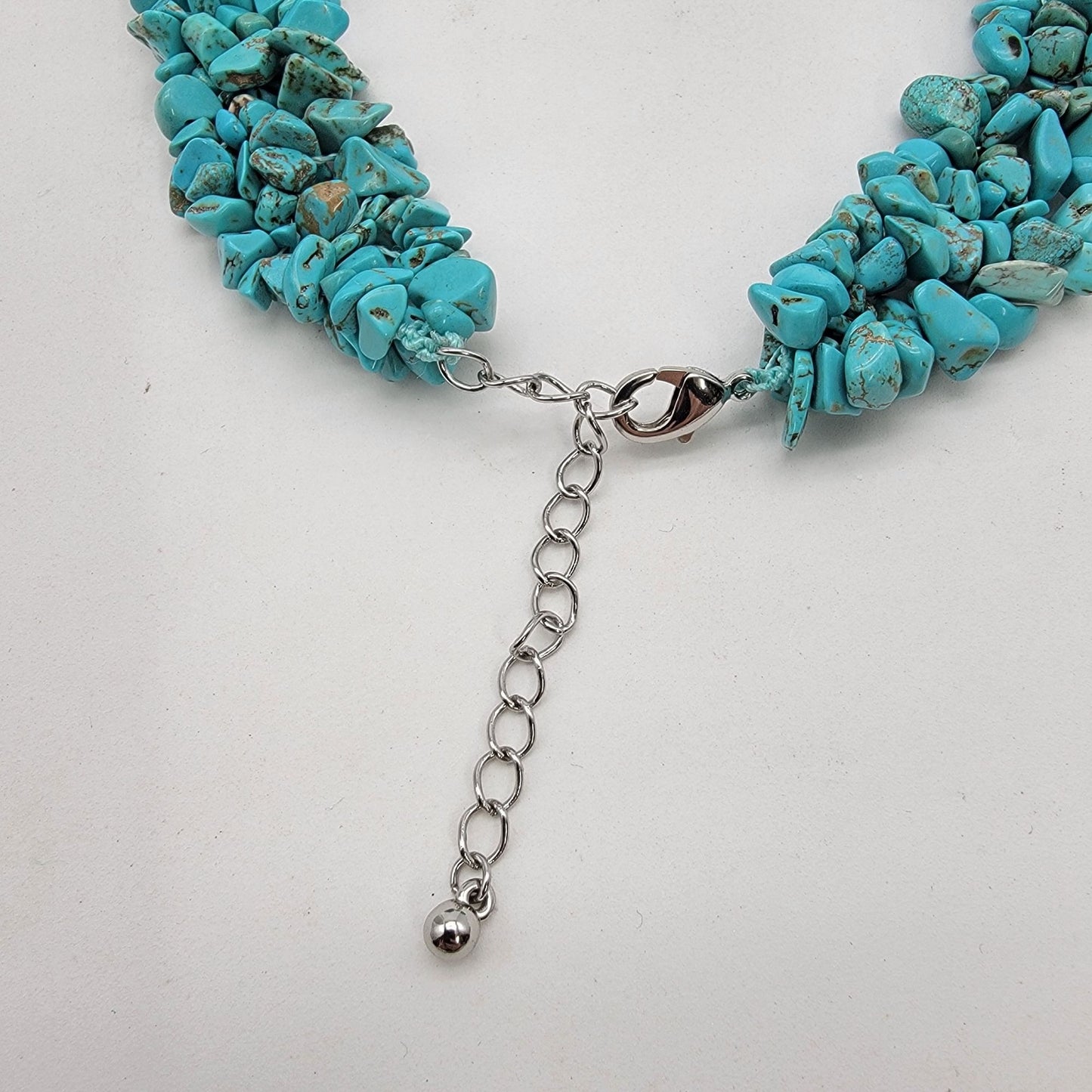 Mosaic Strand Turquoise Chunky Chip Necklace