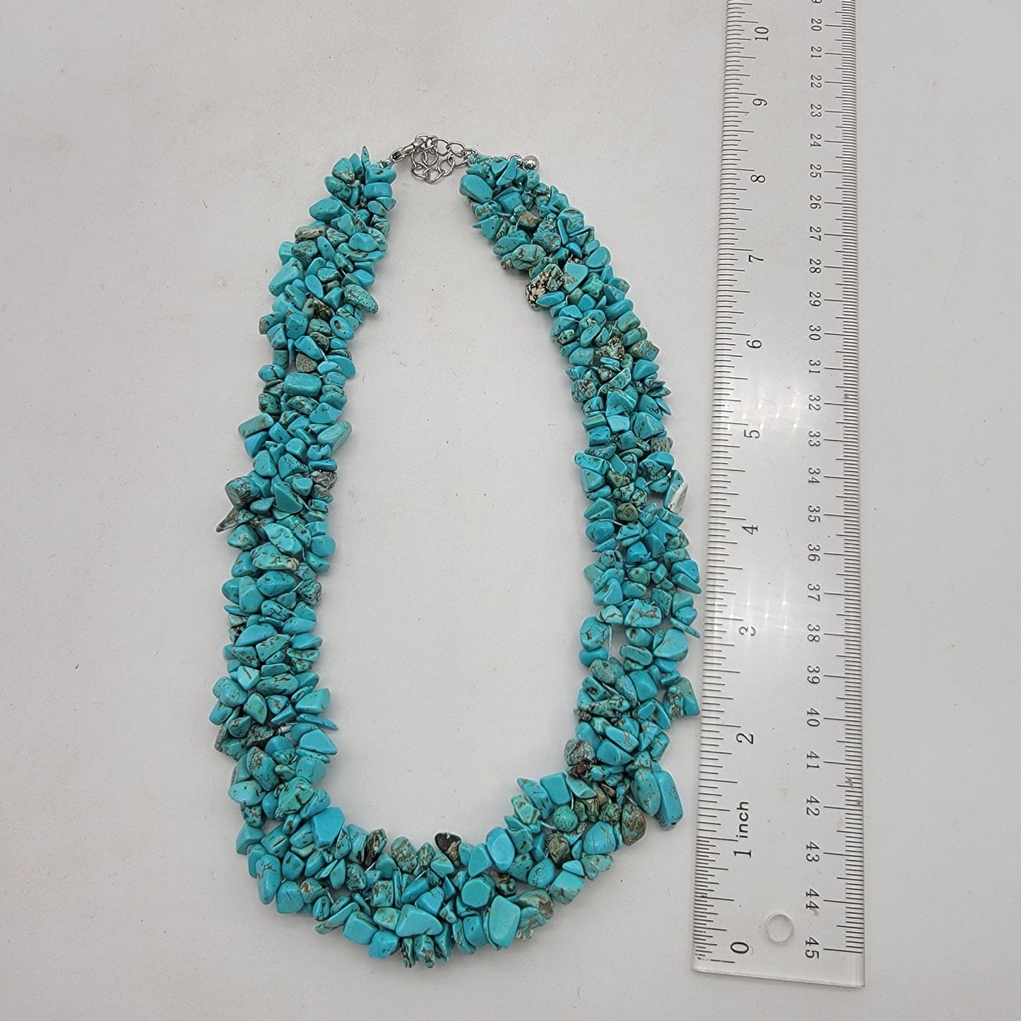Mosaic Strand Turquoise Chunky Chip Necklace