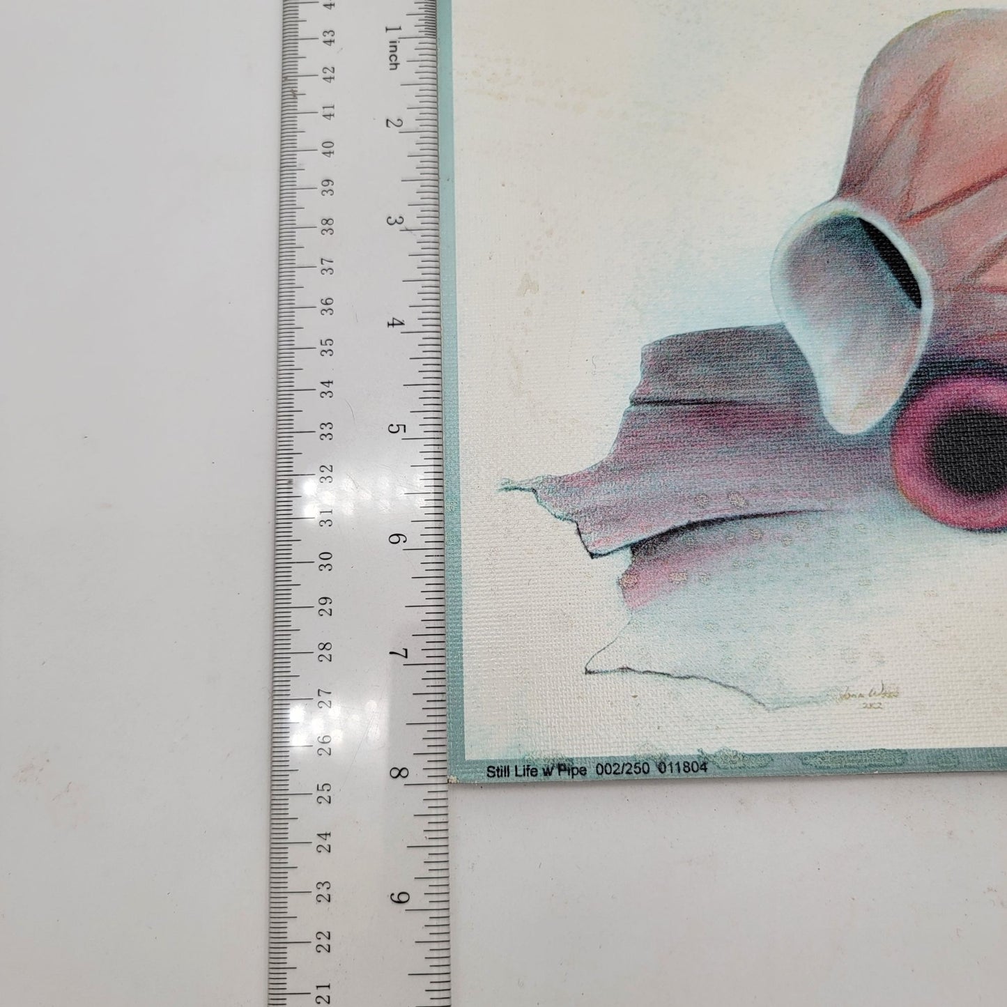 "Still Life W/Pipe" Artists Proof 002/250 By John A. Wood Giclee Print Canvas On Claybord 8" x 10" 2004