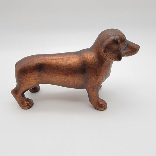 Copper-Tone Dachshund Figurine Home Decor