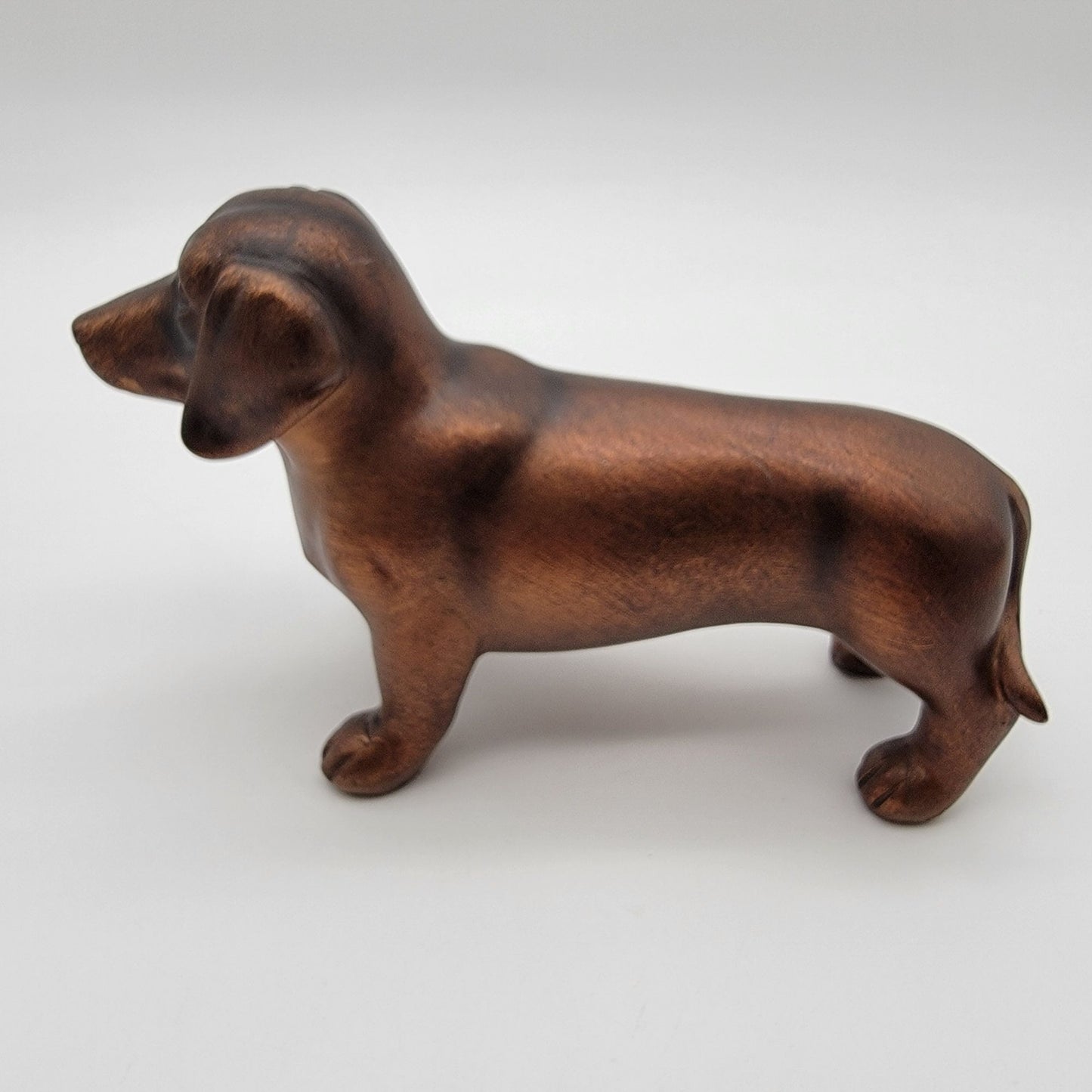 Copper-Tone Dachshund Figurine Home Decor