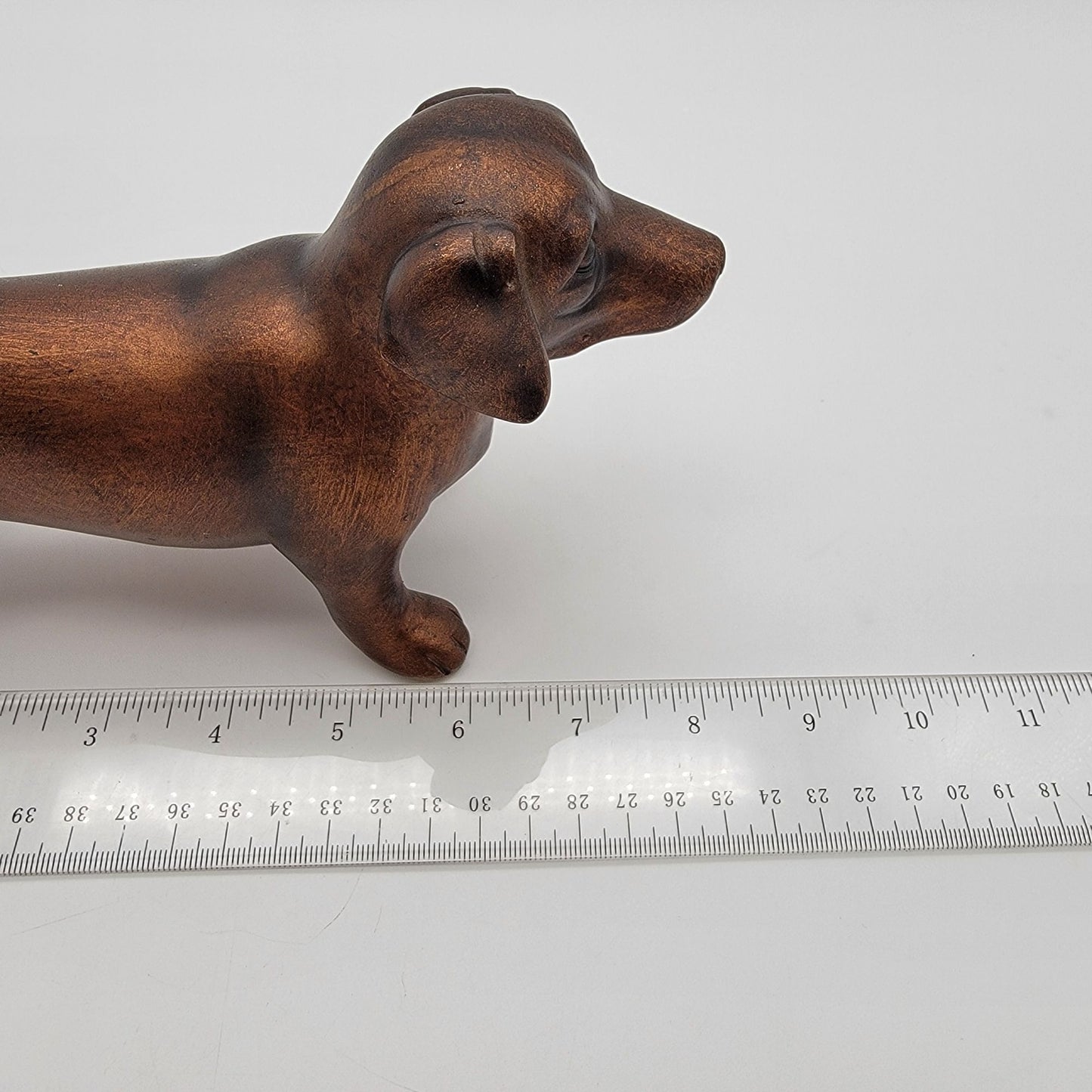 Copper-Tone Dachshund Figurine Home Decor