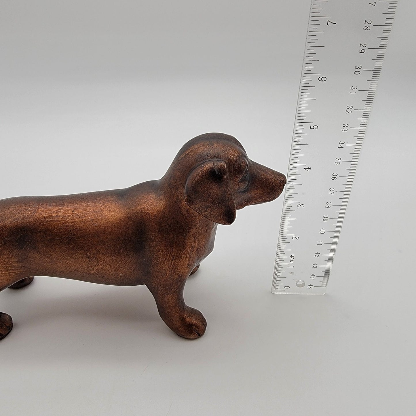 Copper-Tone Dachshund Figurine Home Decor