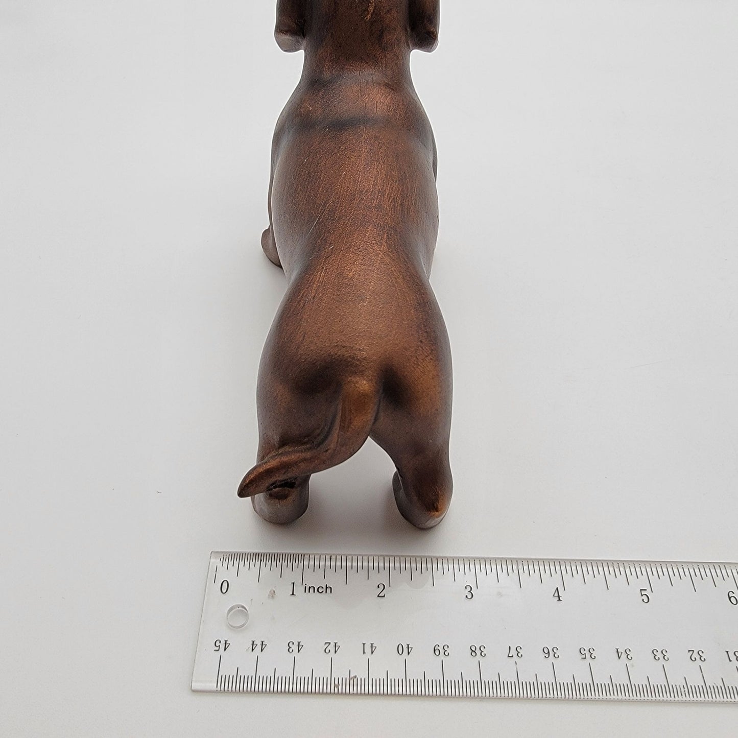 Copper-Tone Dachshund Figurine Home Decor