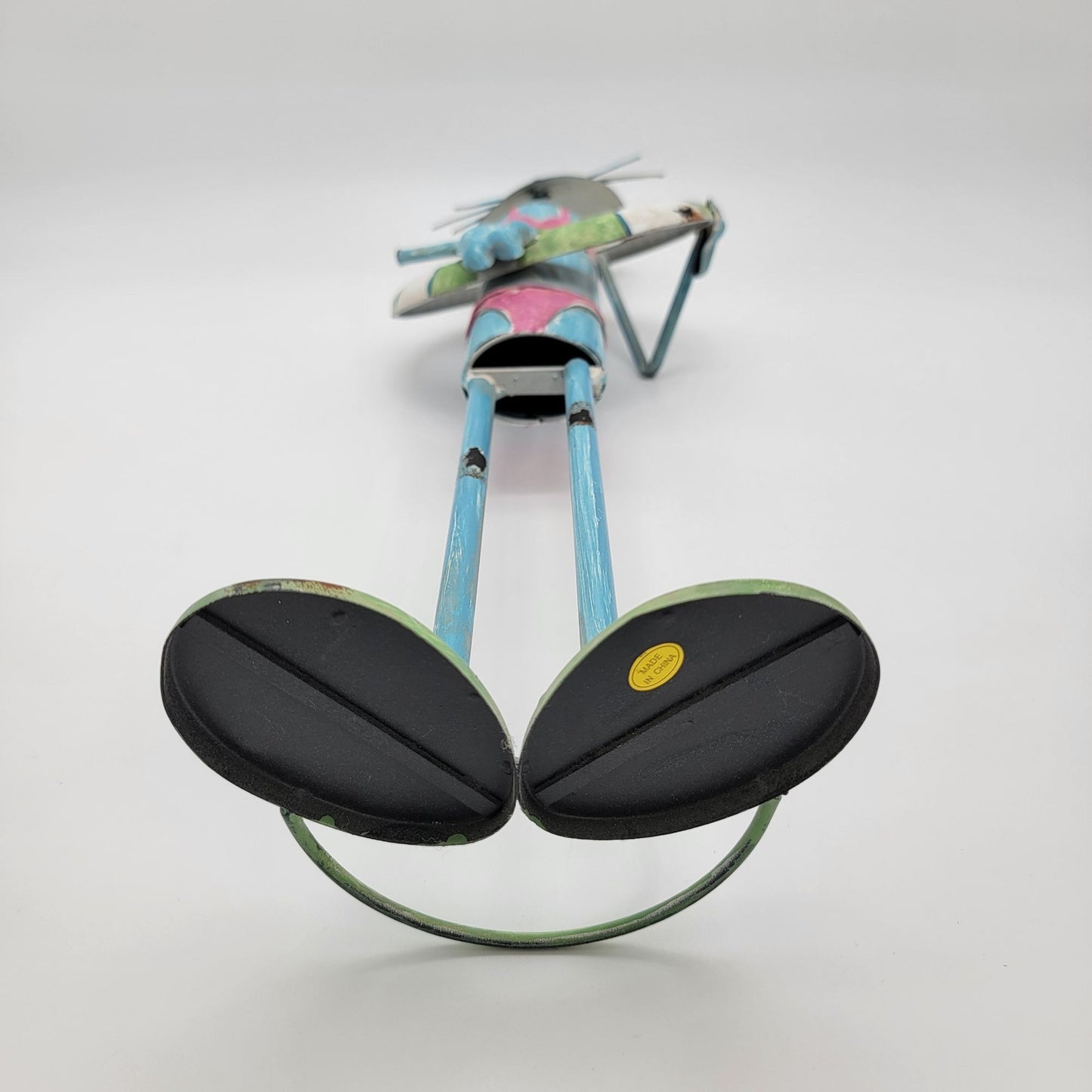 Metal Folk Art Whimsical Cat in Bikini Yard Statue