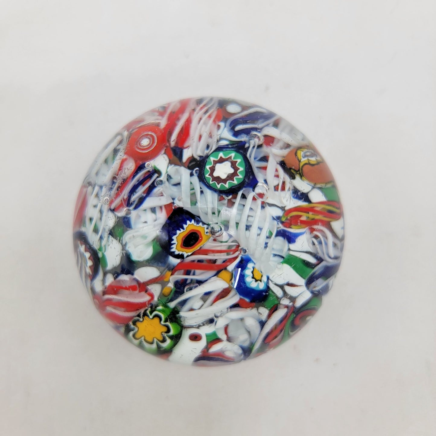 Gentile Millefiori Art Glass Paperweight Signed