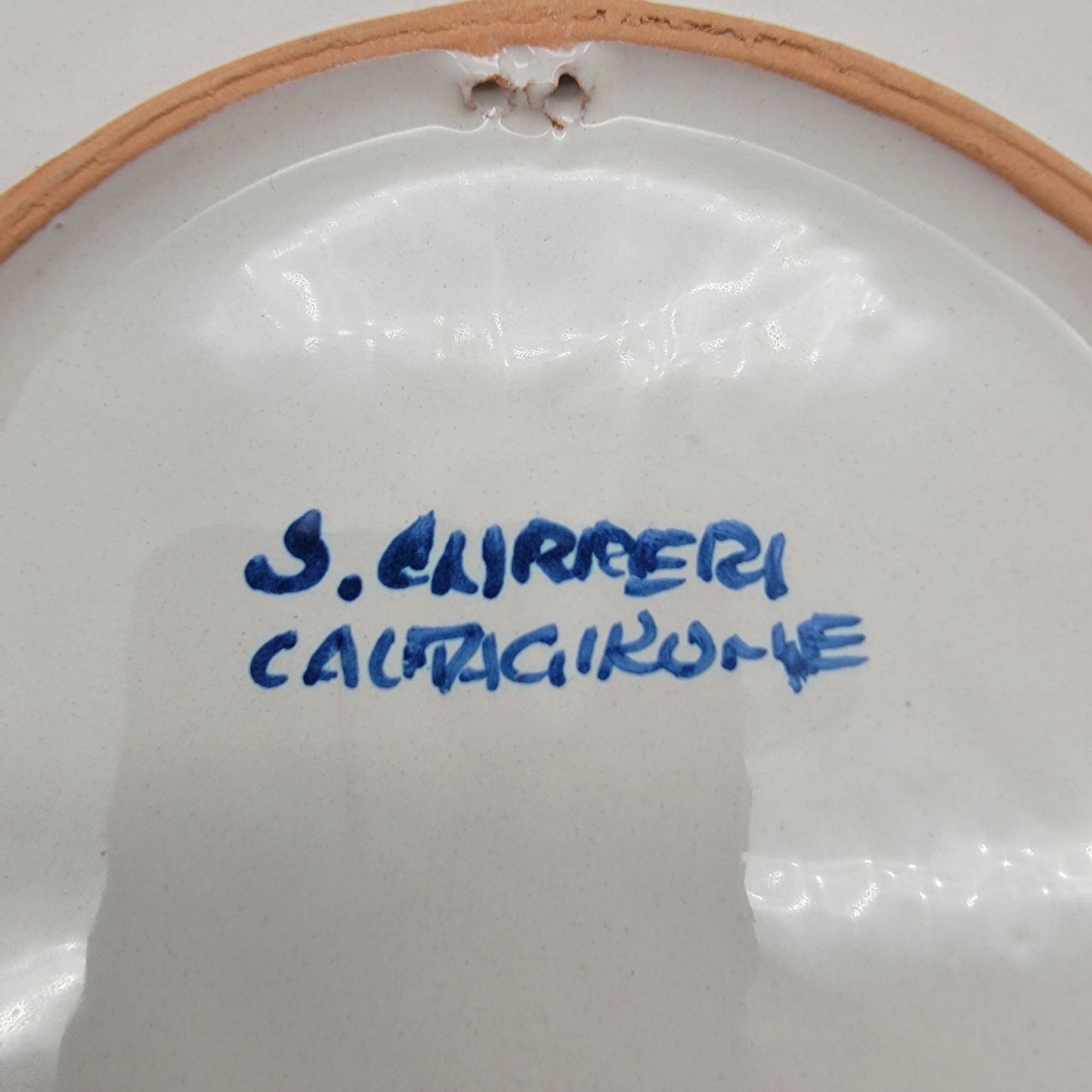 Salvatore Guerreri Majolica Caltagirone Sicilian Pottery Plate