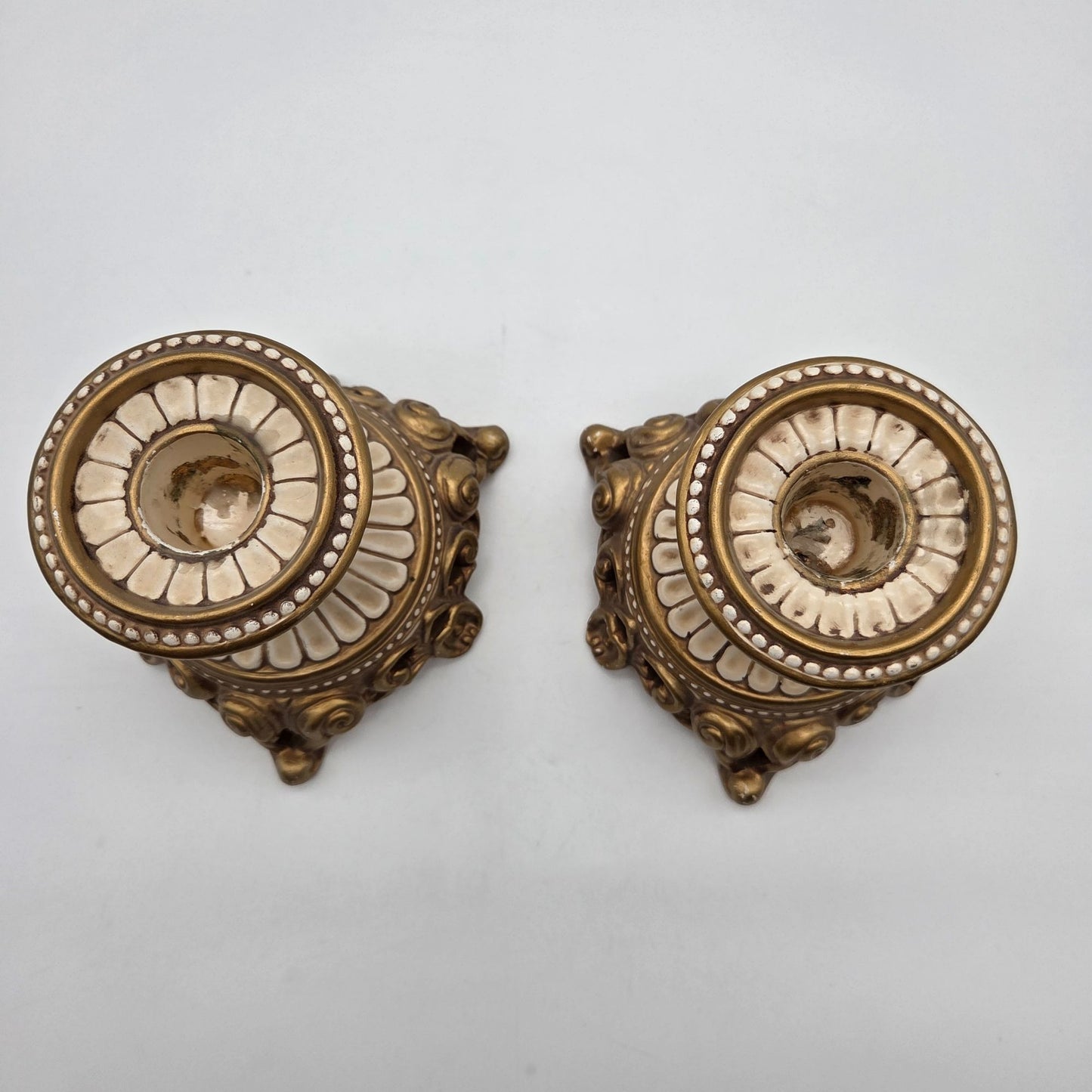 Pair of Fitz & Floyd Essentials Hollywood Regency Candle Holders