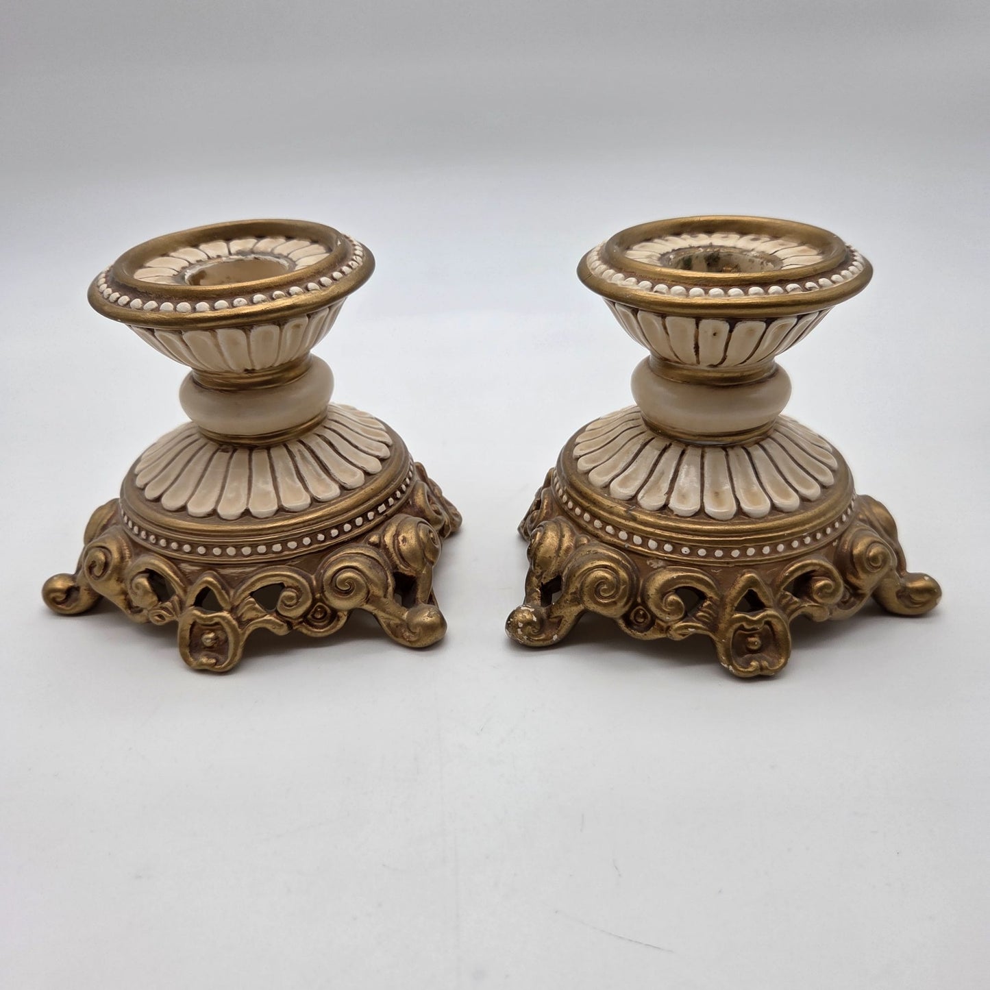 Pair of Fitz & Floyd Essentials Hollywood Regency Candle Holders