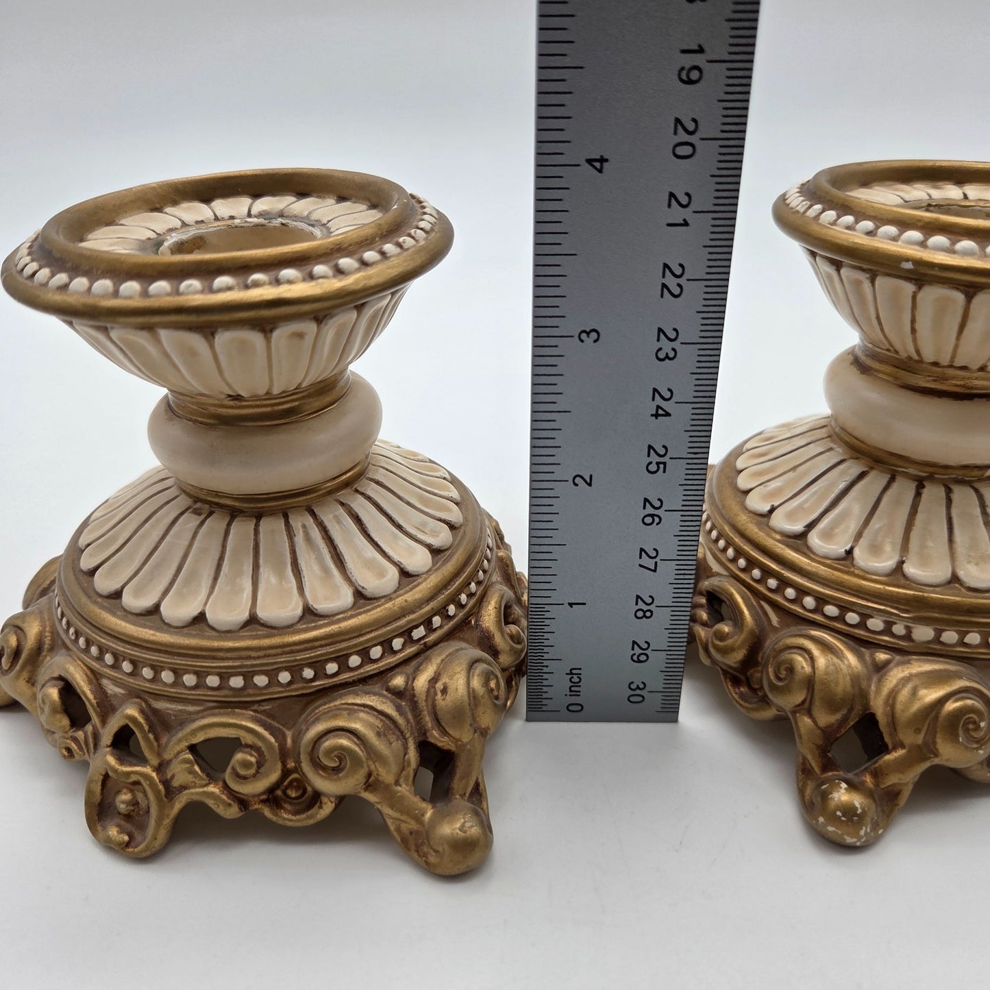 Pair of Fitz & Floyd Essentials Hollywood Regency Candle Holders