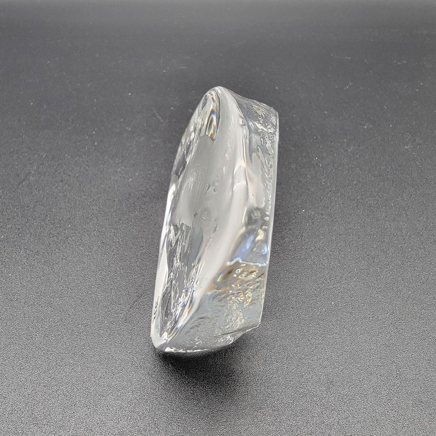 Mats Jonasson Crystal Leaping Salmon Fish Paperweight Signed