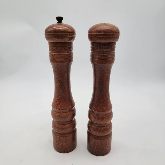 Vintage Najico Wooden Salt & Pepper Mill Set