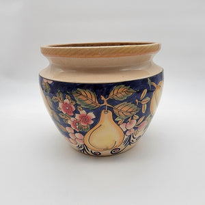 20th Century Large Italian Glazed Hand Painted Faience Planter