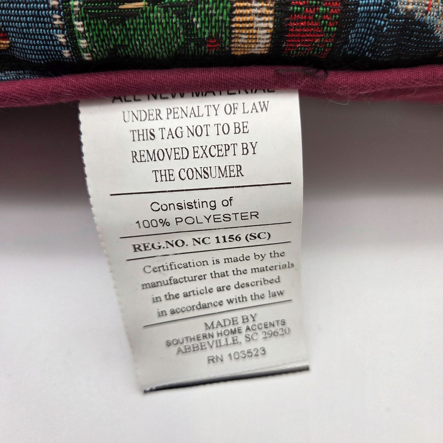 Vintage 2000 Meowy Christmas Cat Tapestry Throw Pillow