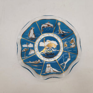 Vintage Sea World Souvenir Glass Bowl