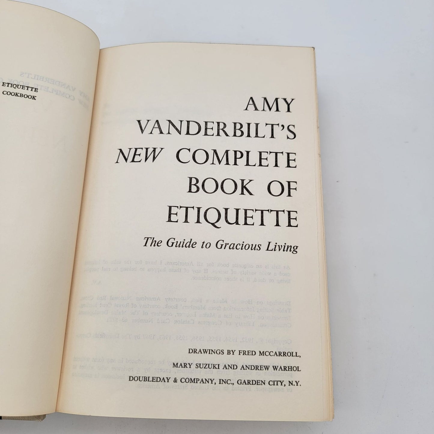 1967 Amy Vanderbilt New Complete Book Of Etiquette Hardcover