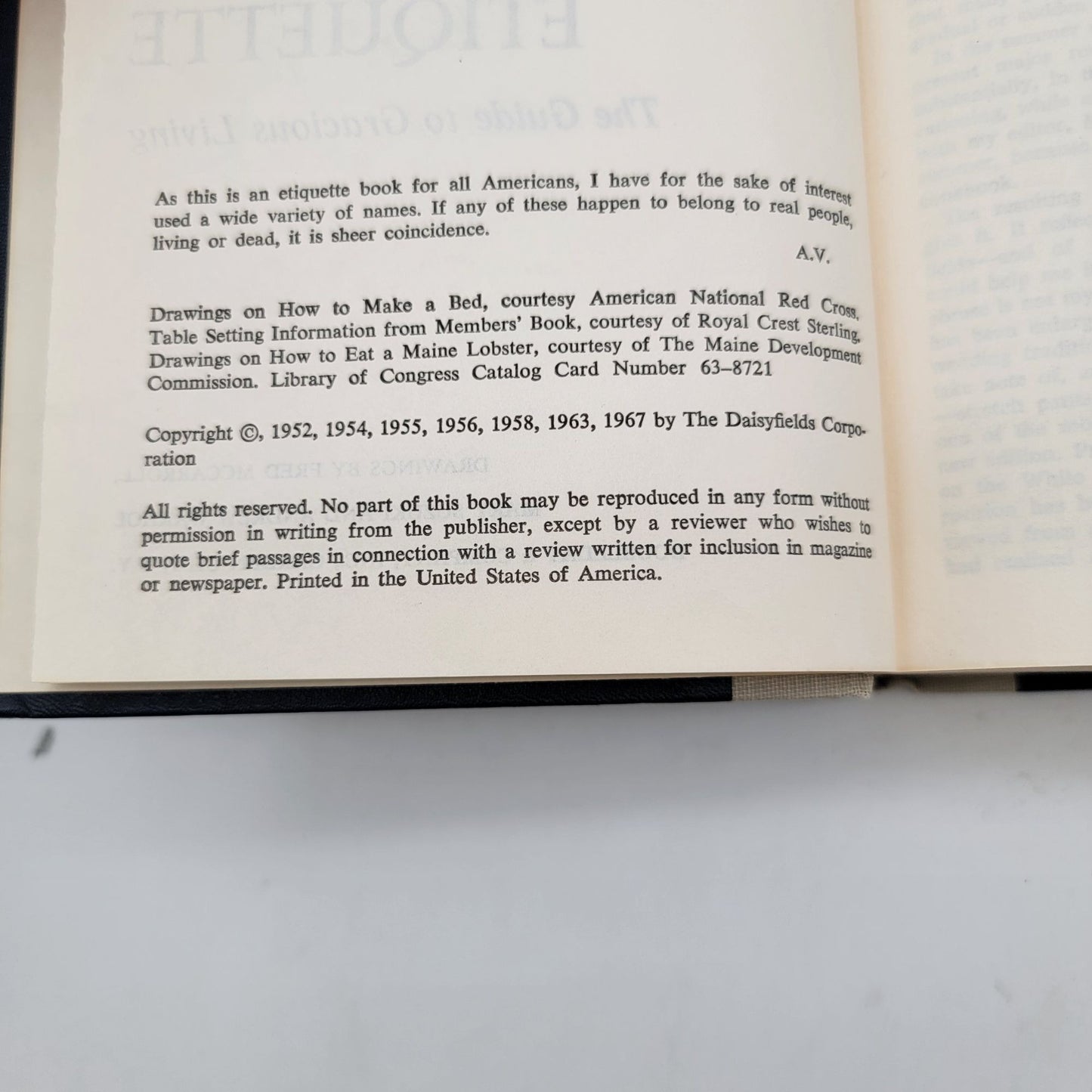 1967 Amy Vanderbilt New Complete Book Of Etiquette Hardcover